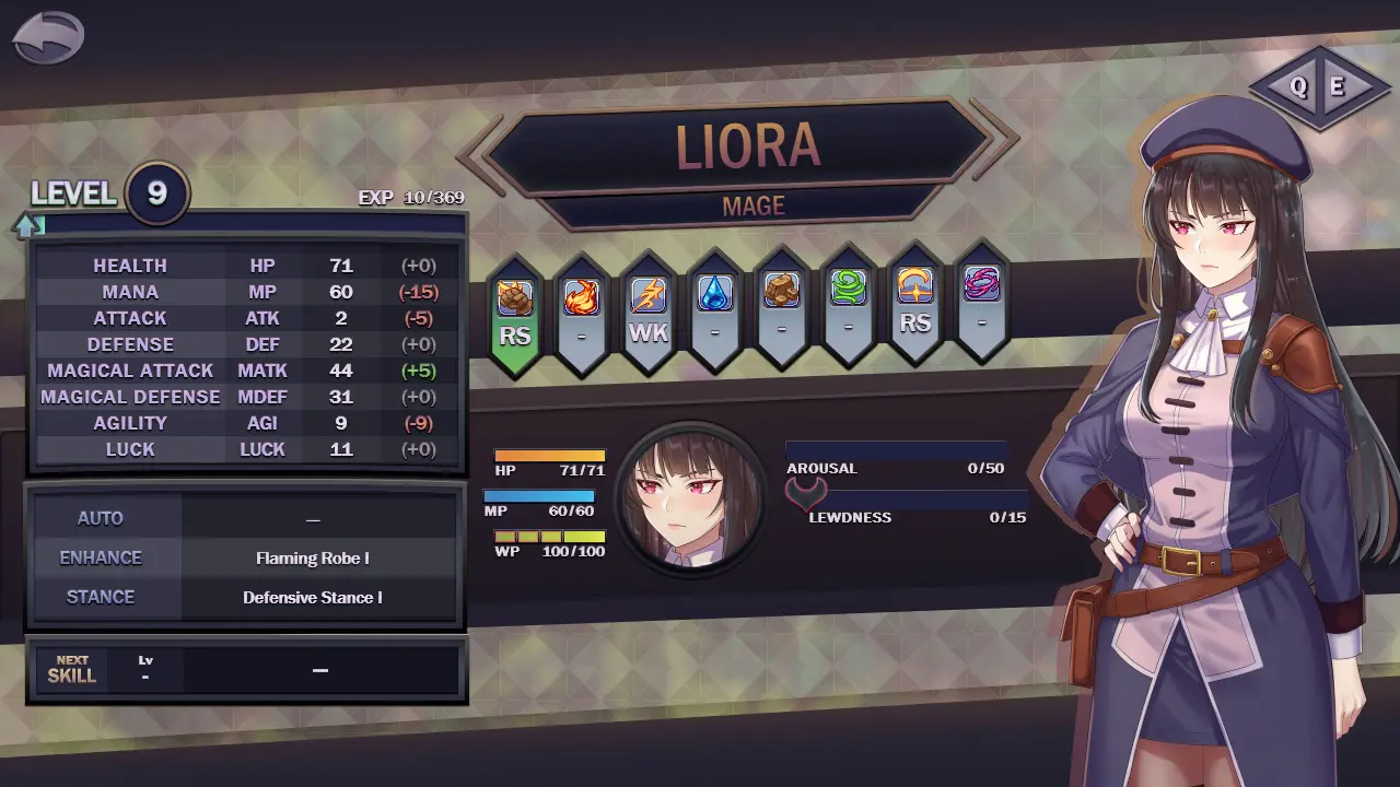 Liora’s Price of Dignity gameplay screenshot 13 (RPGM adult game) by aura-dev – free download