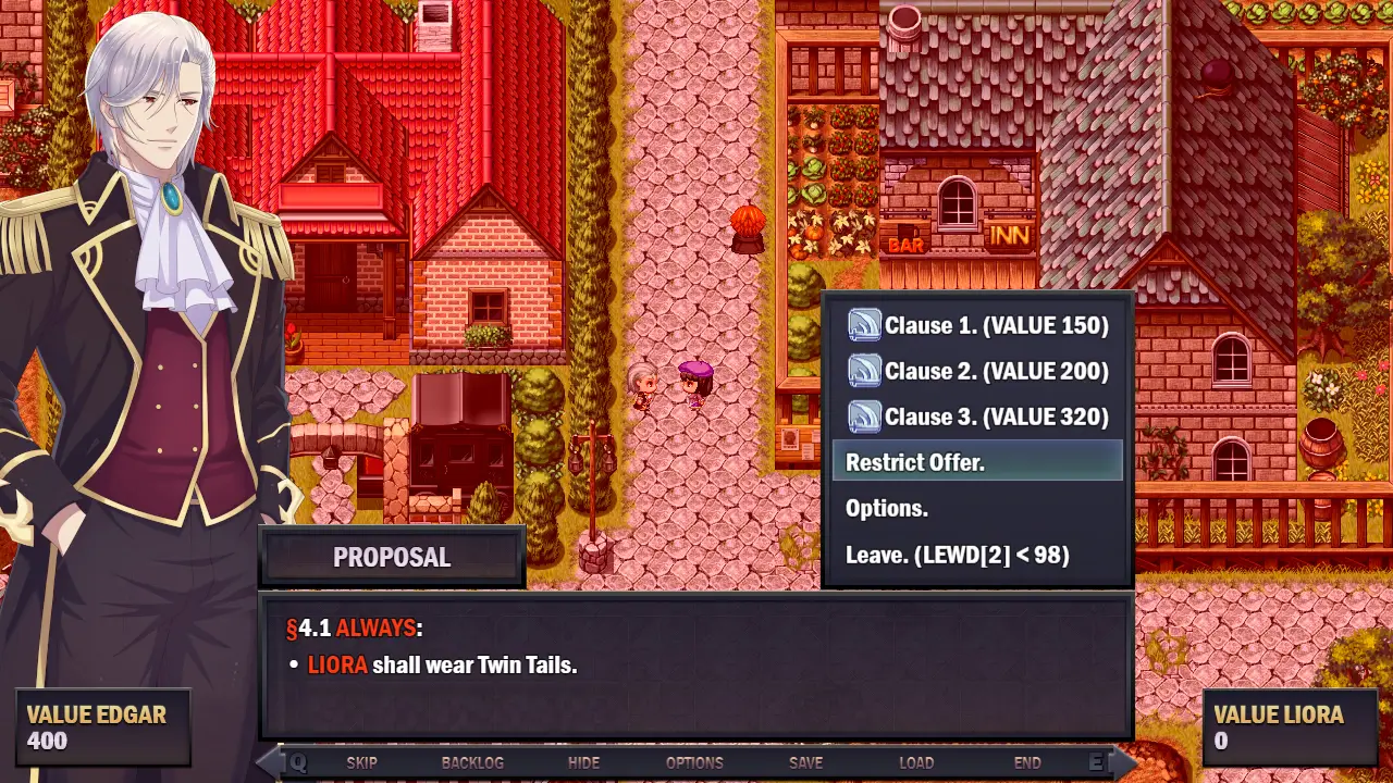 Liora’s Price of Dignity gameplay screenshot 9 (RPGM adult game) by aura-dev – free download