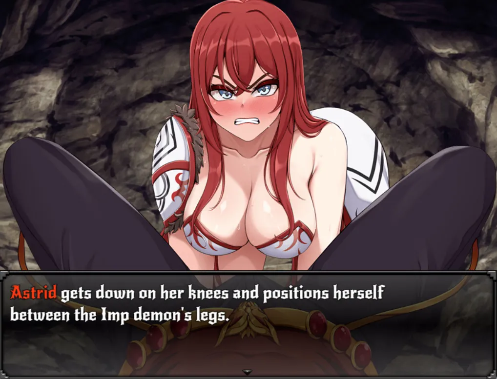 Astrid: Blade of Vallundra gameplay screenshot 1 (RPGM adult game) by OrenjiSlyce – free download