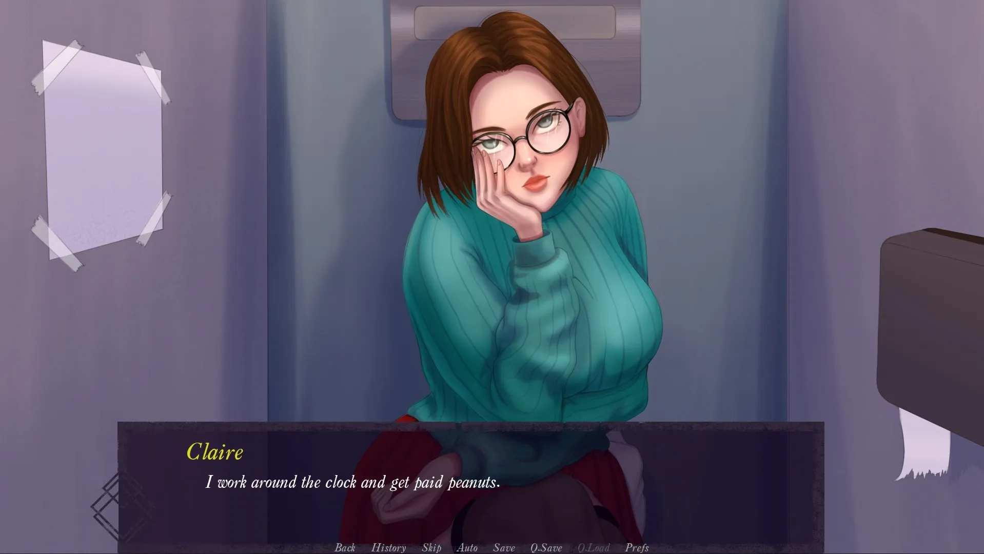 Don’t Breathe gameplay screenshot 2 (Ren'Py adult game) by Alisindra – free download