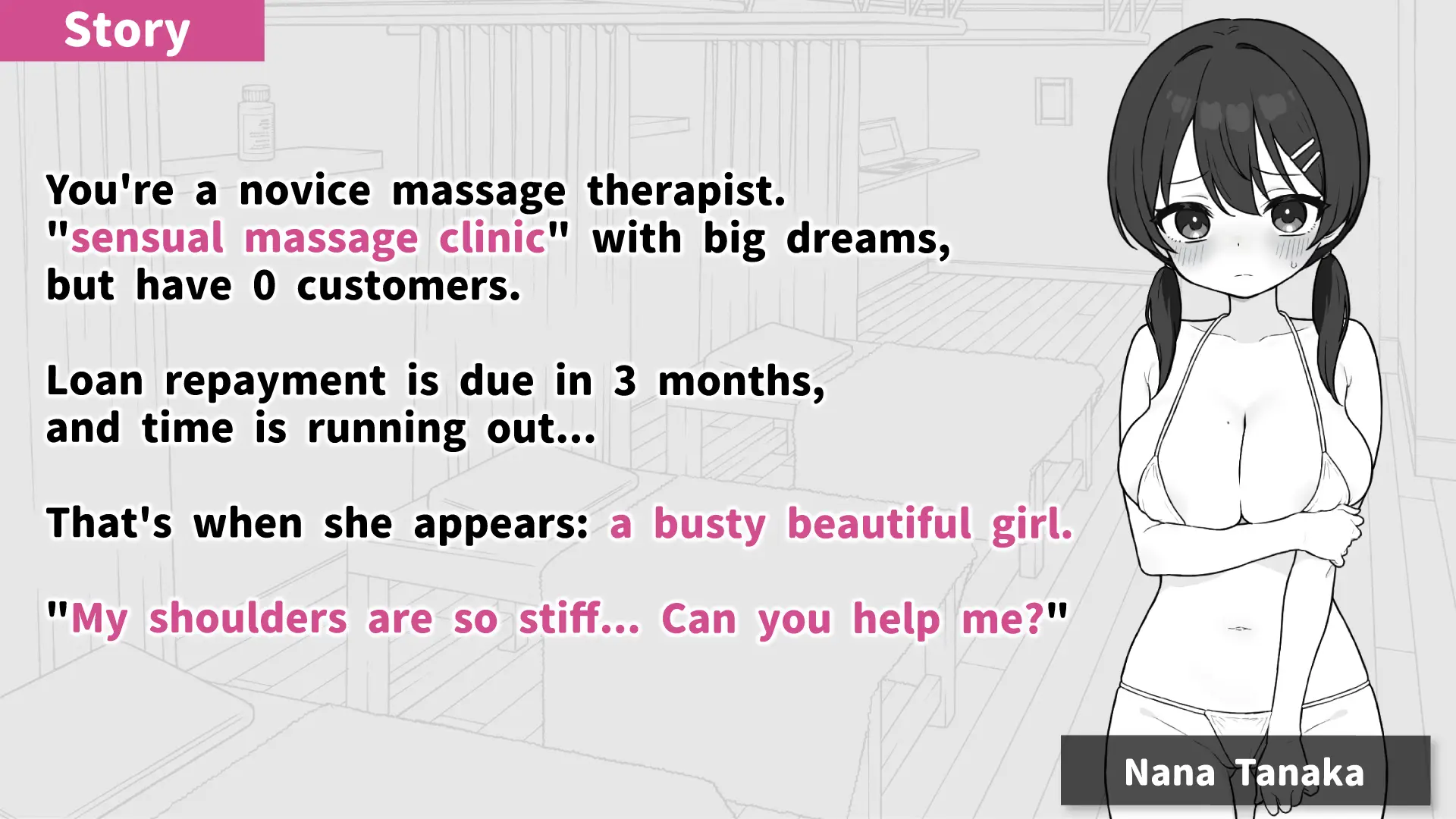 DokiDoki! Hentai Massage gameplay screenshot 1 (Others adult game) by Twin-Tailism – free download