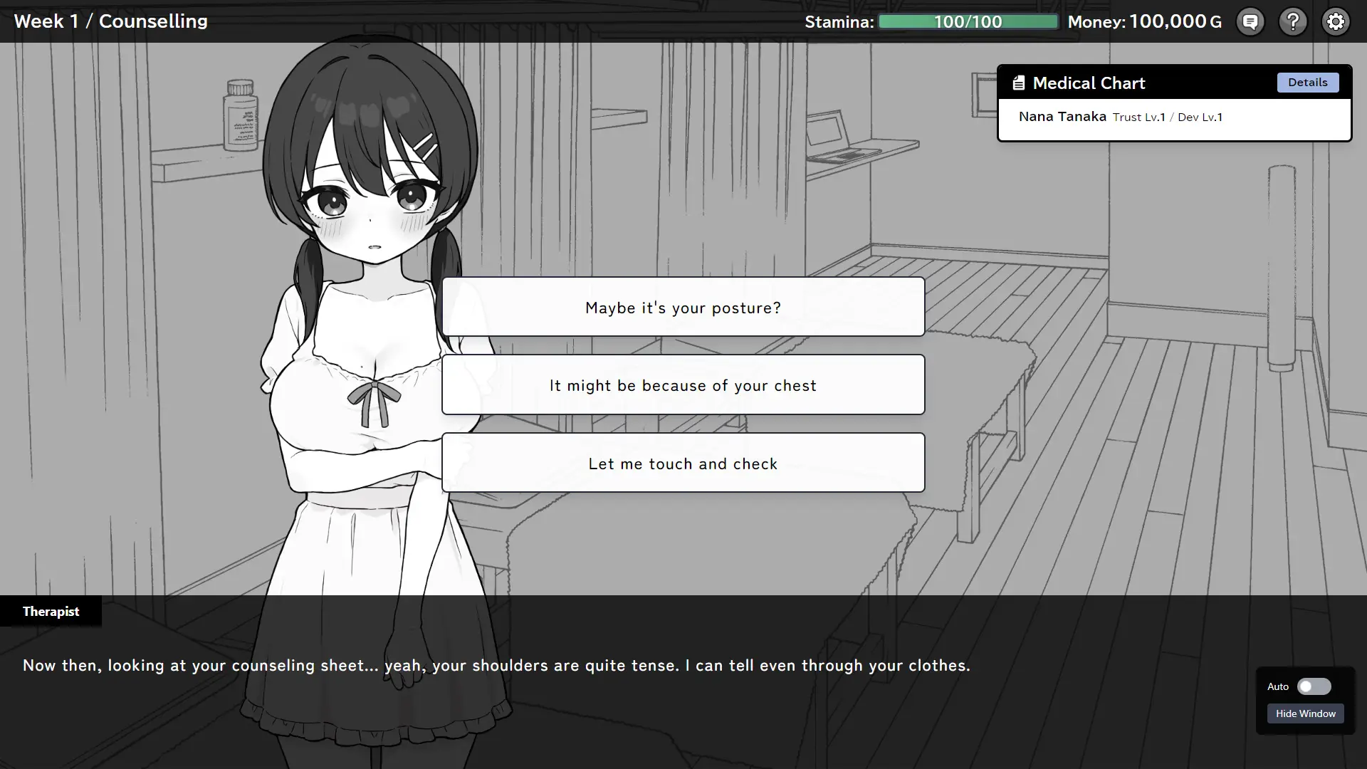 DokiDoki! Hentai Massage gameplay screenshot 2 (Others adult game) by Twin-Tailism – free download