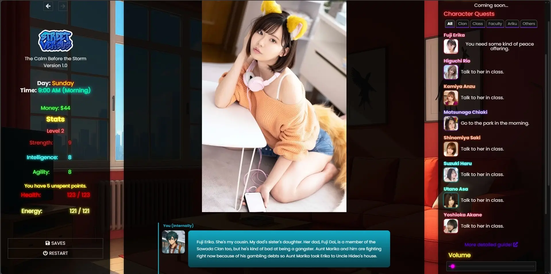 Street Versus gameplay screenshot 3 (HTML adult game) by Safriscoffi – free download