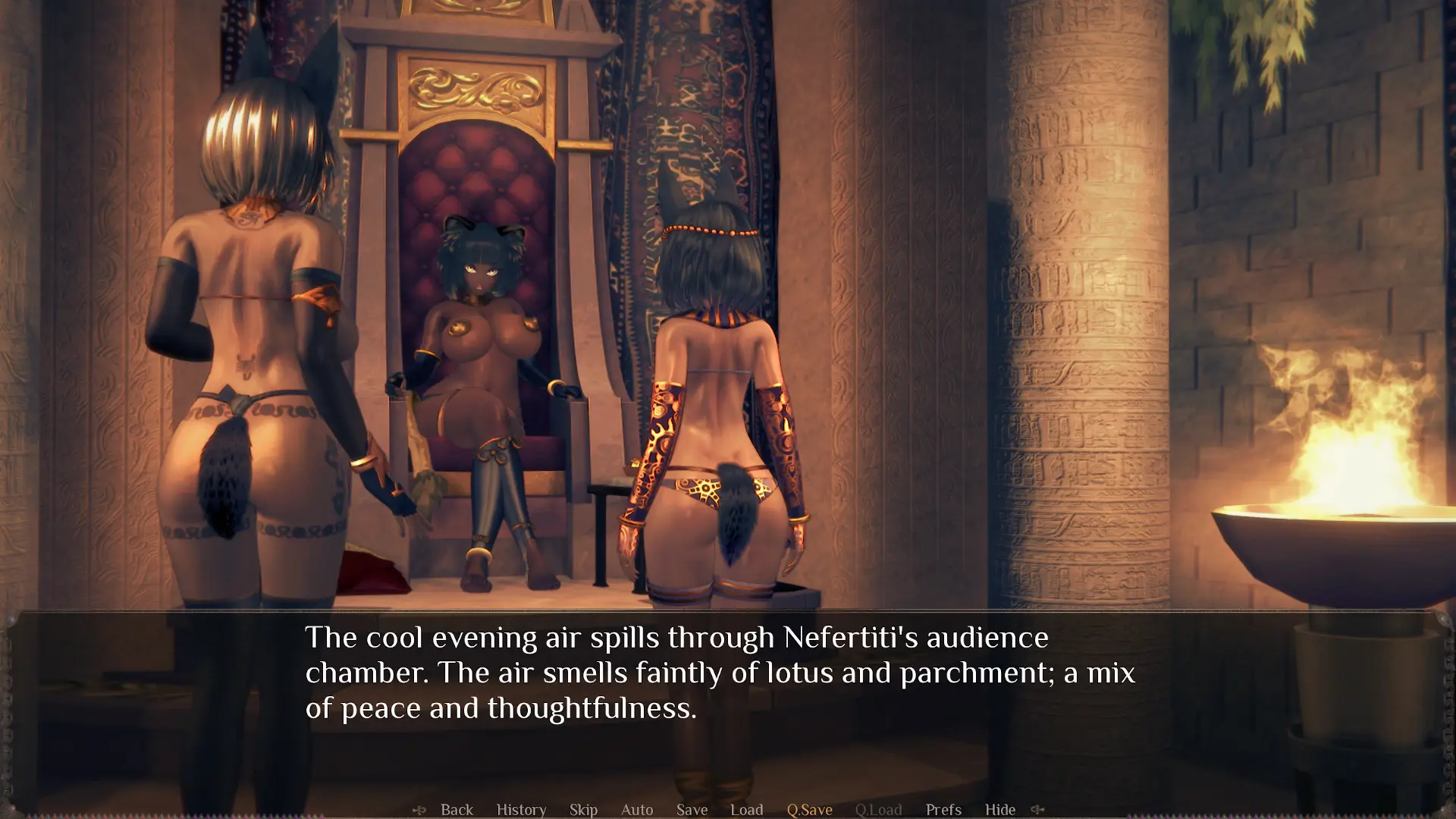 Harem of Ankhutep gameplay screenshot 12 (Ren'Py adult game) by AhaNubis – free download