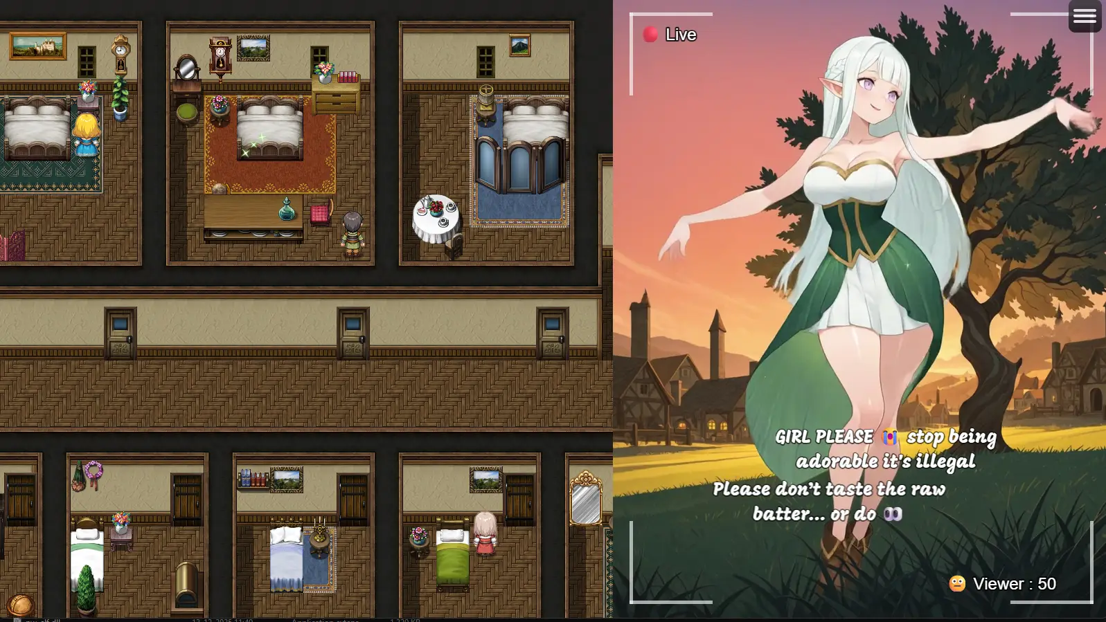 NTR Tales – The Elf Next Stream gameplay screenshot 2 (RPGM adult game) by Naughty Arcade Studio – free download