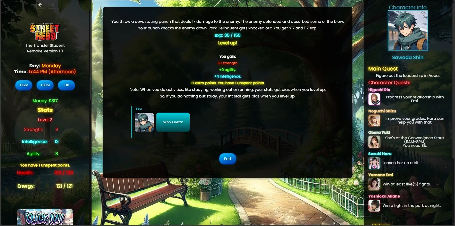 Street Hero gameplay screenshot 4 (HTML adult game) by Safriscoffi – free download