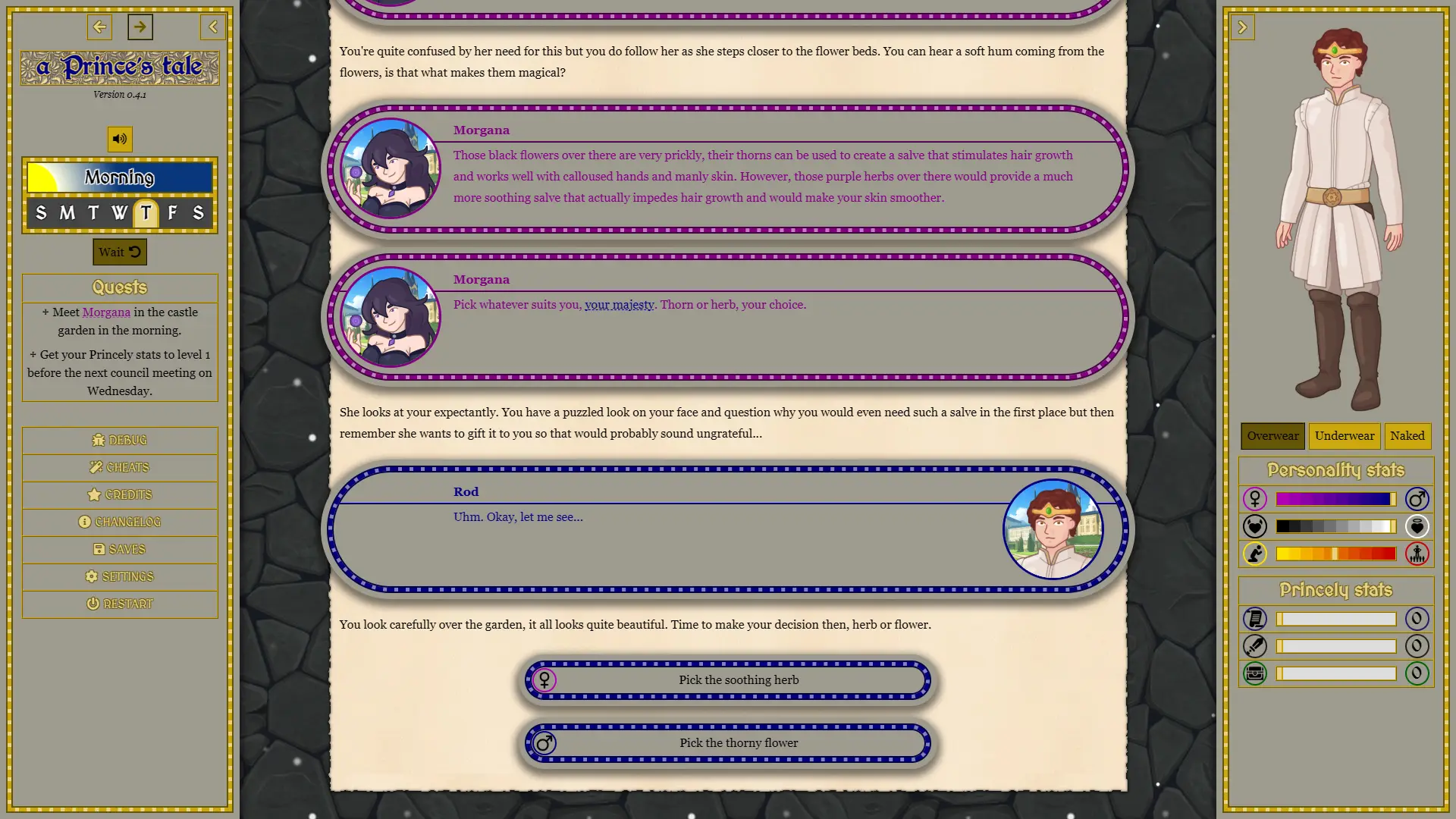 A Prince’s Tale gameplay screenshot 5 (HTML adult game) by tiny-pastry – free download