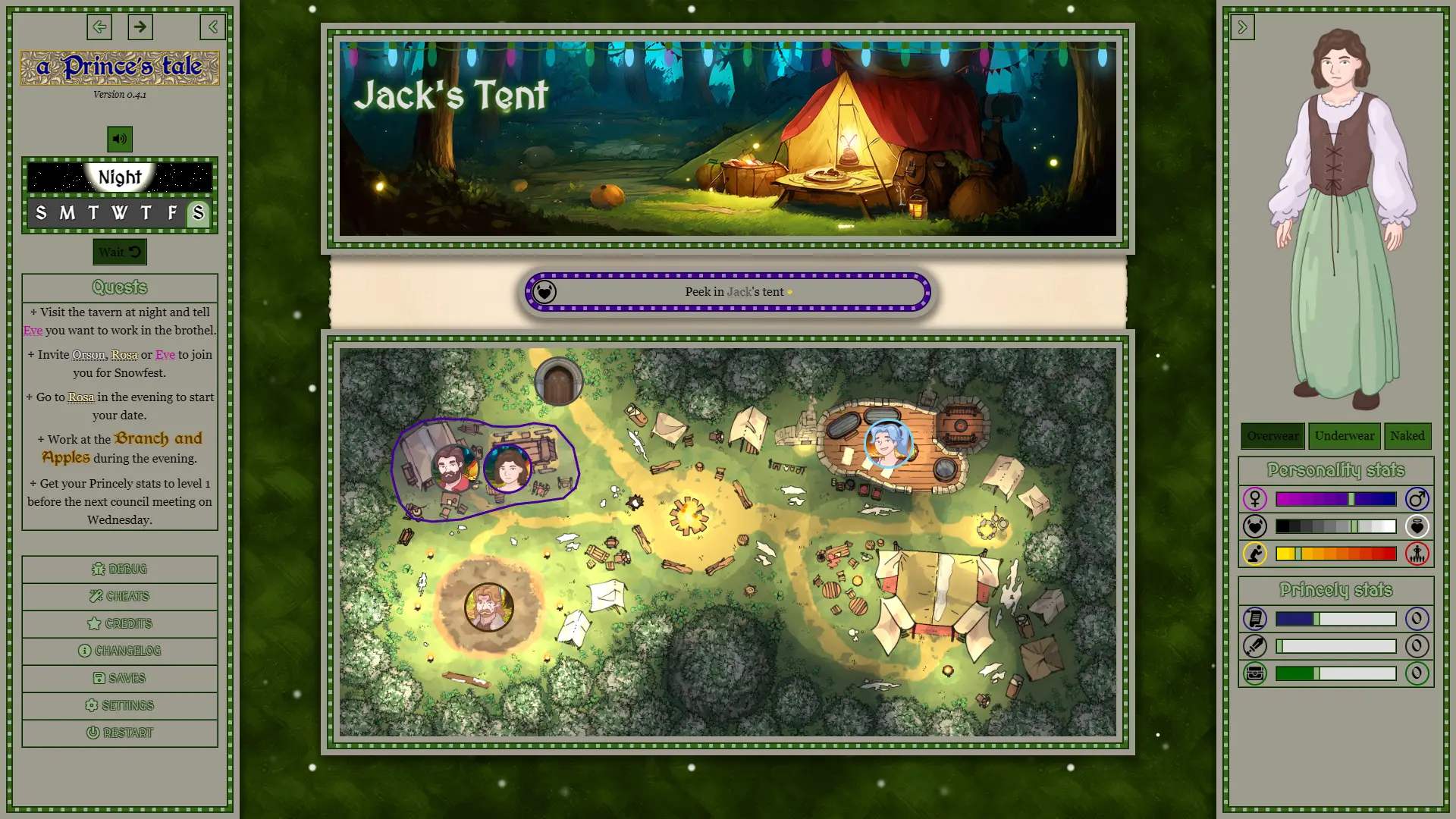 A Prince’s Tale gameplay screenshot 6 (HTML adult game) by tiny-pastry – free download