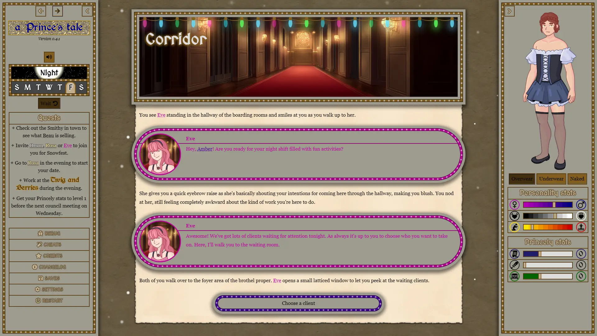 A Prince’s Tale gameplay screenshot 2 (HTML adult game) by tiny-pastry – free download