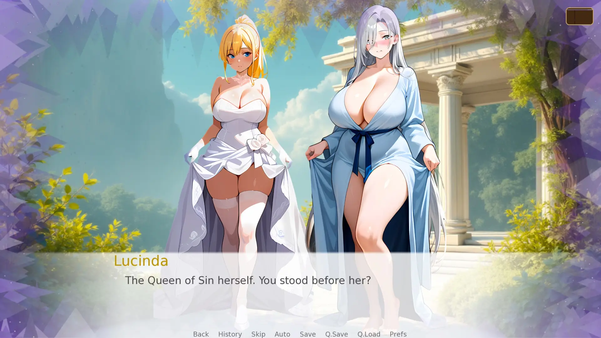 Heavenly Vows, Hellish Temptations gameplay screenshot 4 (Ren'Py adult game) by PureAngstVNstudio – free download