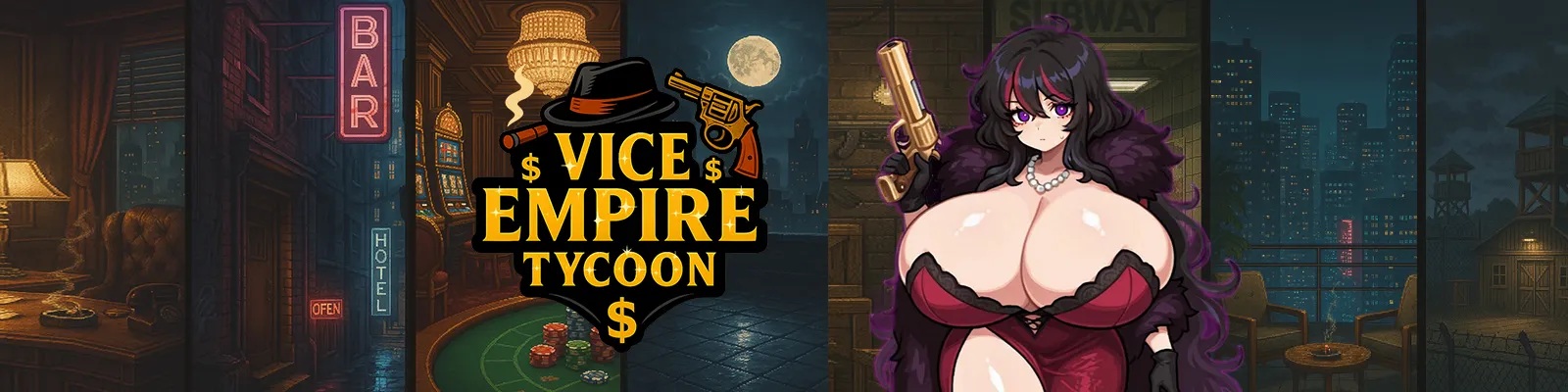 Vice Empire Tycoon cover 1.9.1 – Unity adult game by Serys Studio free download