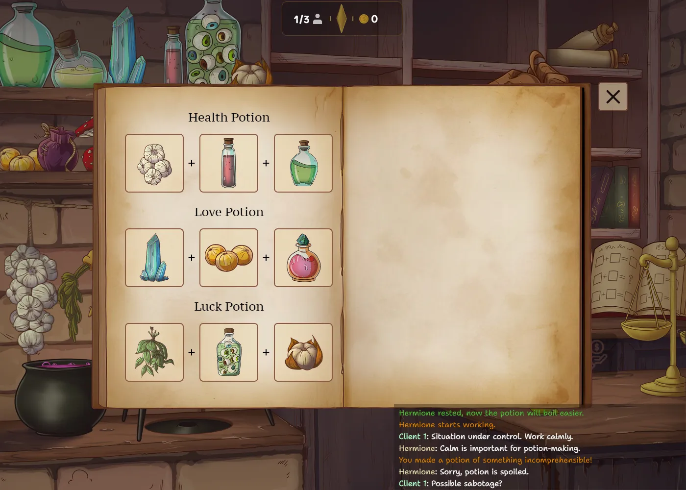 Hermione’s Shop gameplay screenshot 9 (Ren'Py adult game) by Kurotica Team – free download