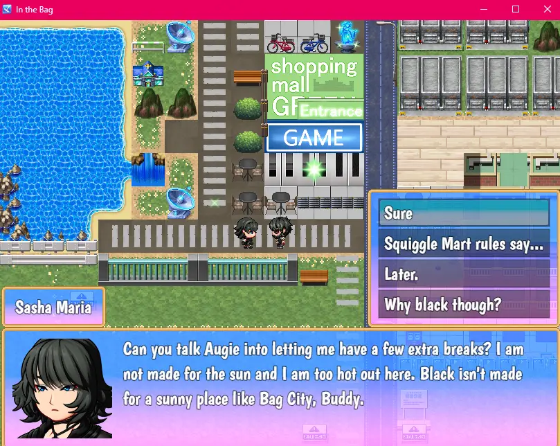 In the Bag gameplay screenshot 2 (RPGM adult game) by The Magical Gurl – free download