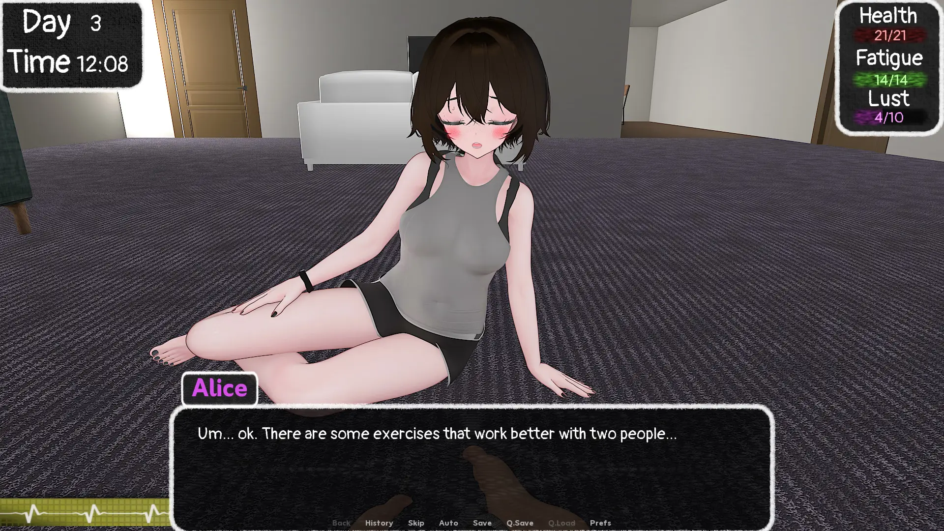 Through the Looking Glass gameplay screenshot 4 (Ren'Py adult game) by HakOSGames – free download
