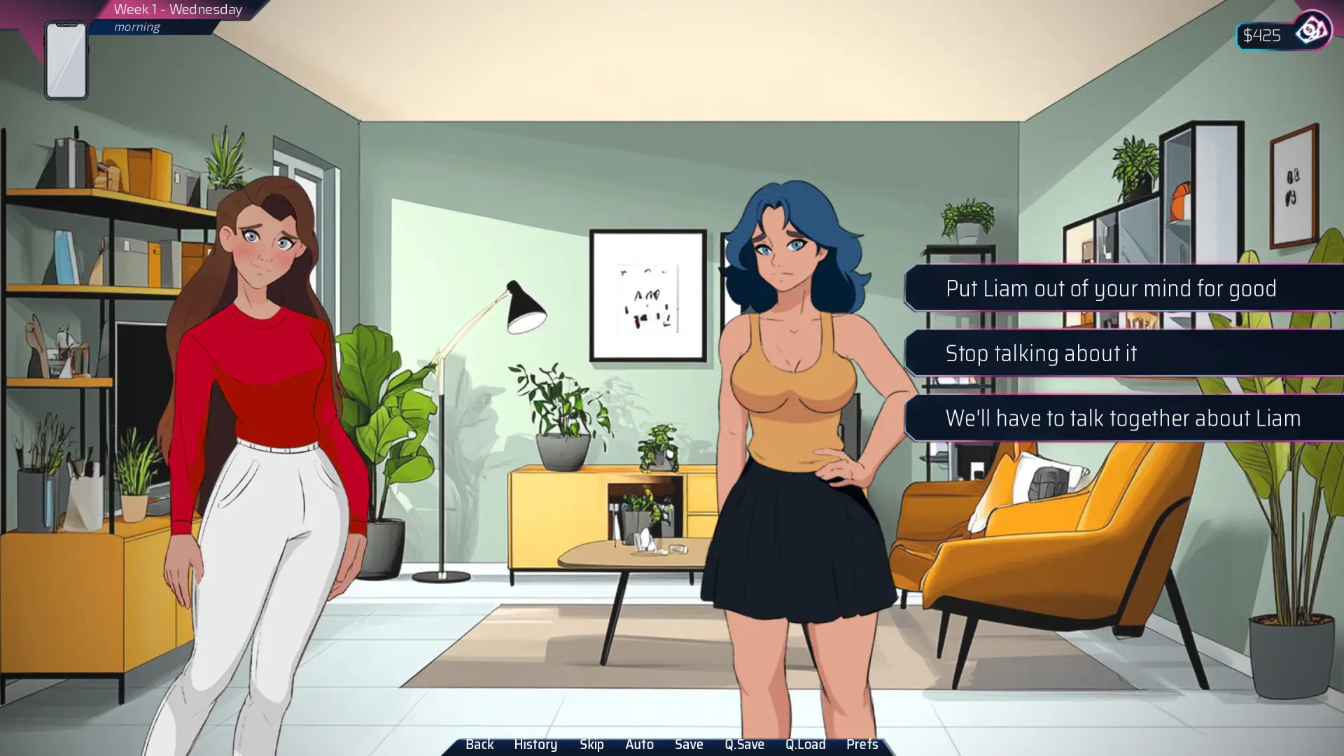 Crossing the Lines gameplay screenshot 1 (Ren'Py adult game) by Temptales Studio – free download
