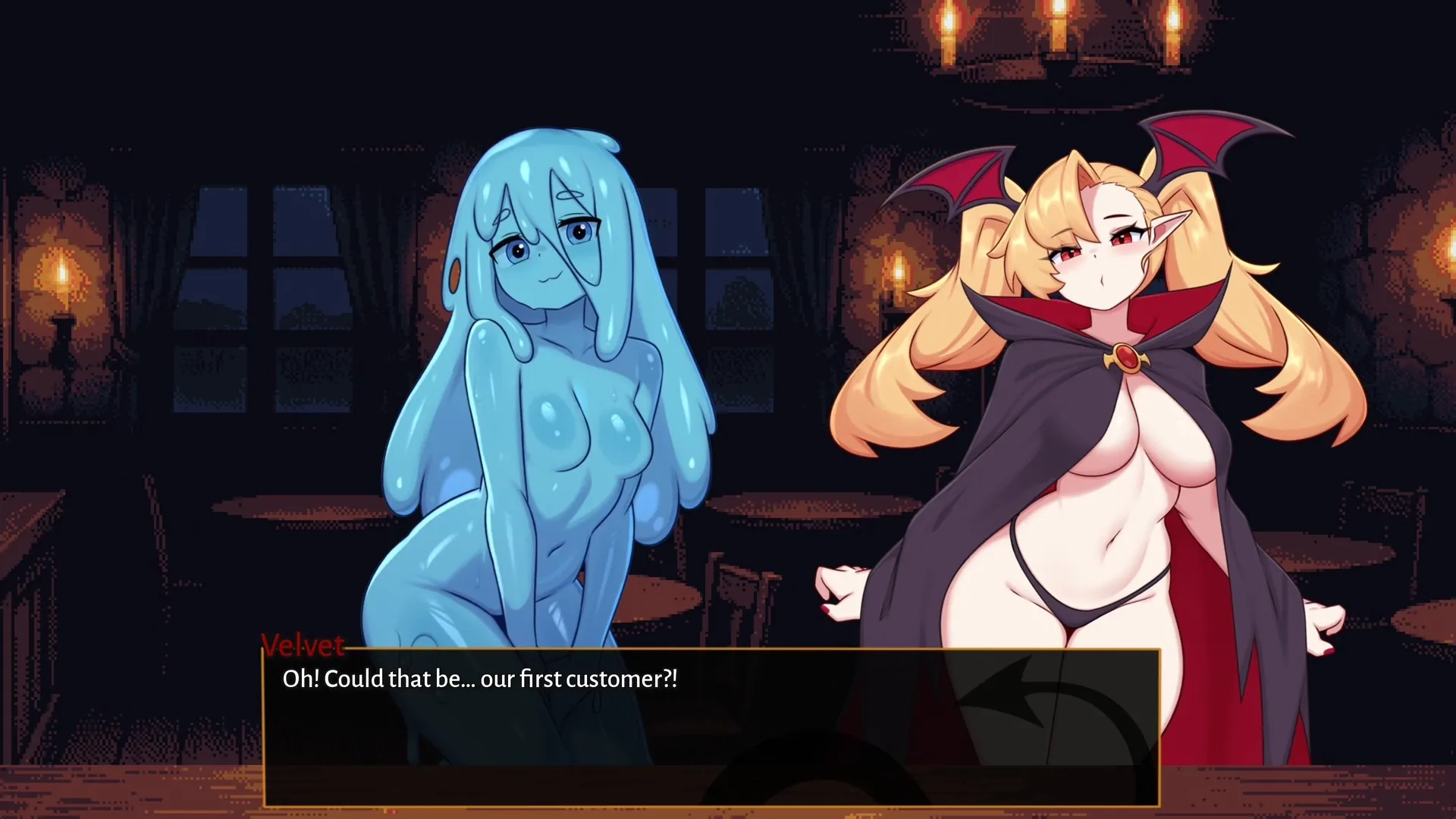 Monster Girl Tavern gameplay screenshot 1 (Ren'Py adult game) by TwistedScarlett60 – free download