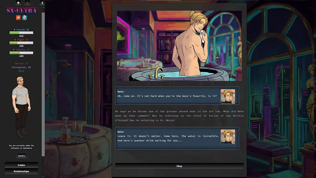 Project SX-Ultra gameplay screenshot 6 (HTML adult game) by Kitty and the Lord – free download