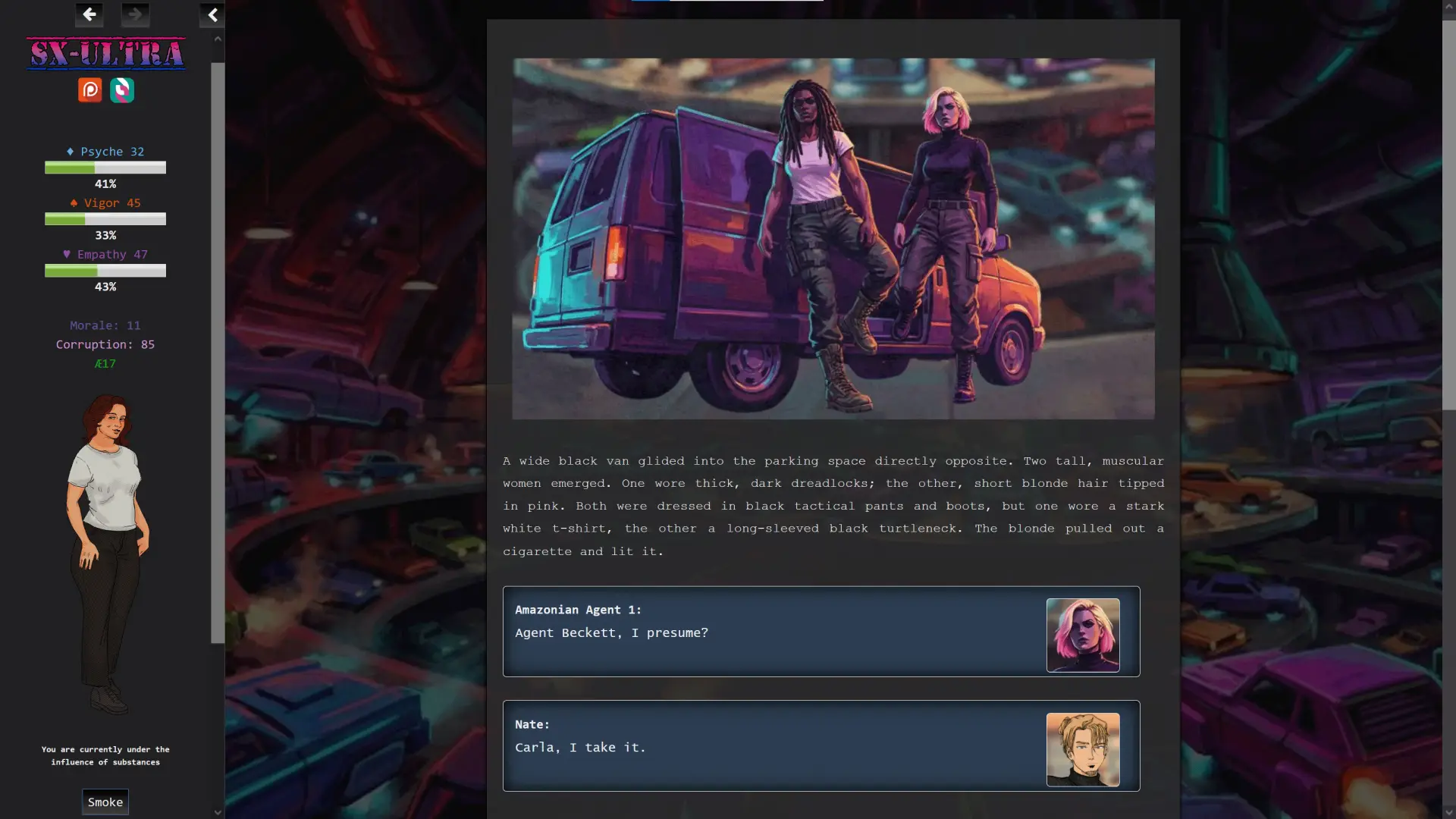 Project SX-Ultra gameplay screenshot 10 (HTML adult game) by Kitty and the Lord – free download