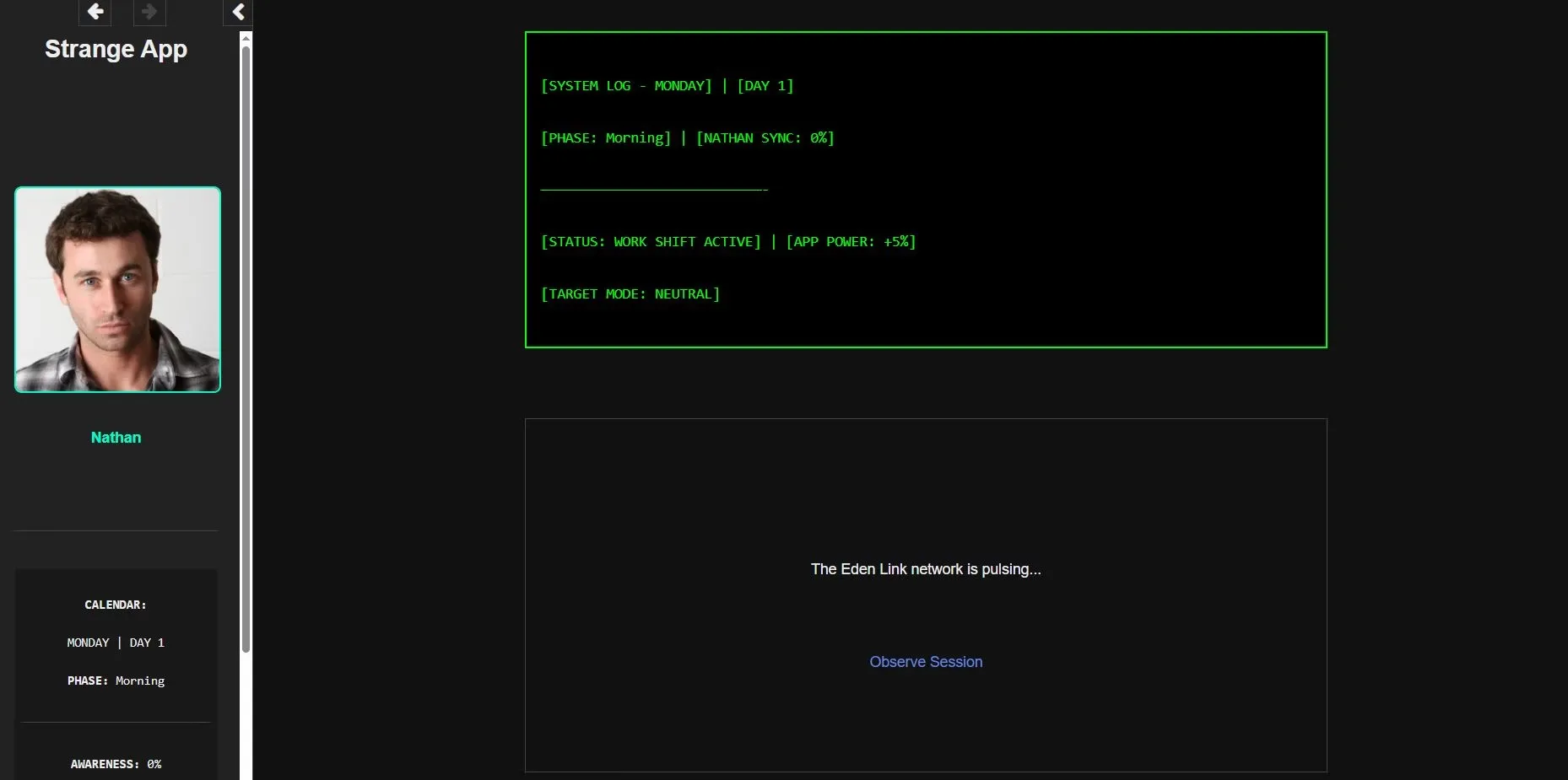 Strange App gameplay screenshot 2 (HTML adult game) by Aulus – free download