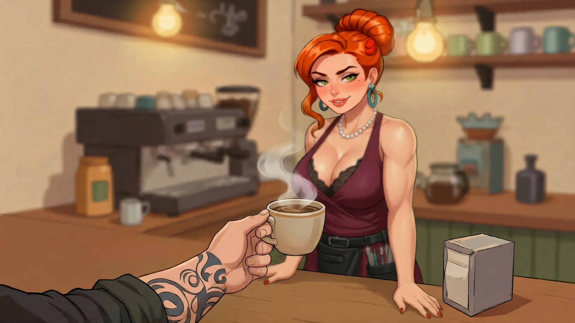 Shores of Connection gameplay screenshot 5 (Ren'Py adult game) by Rugpull Studios – free download