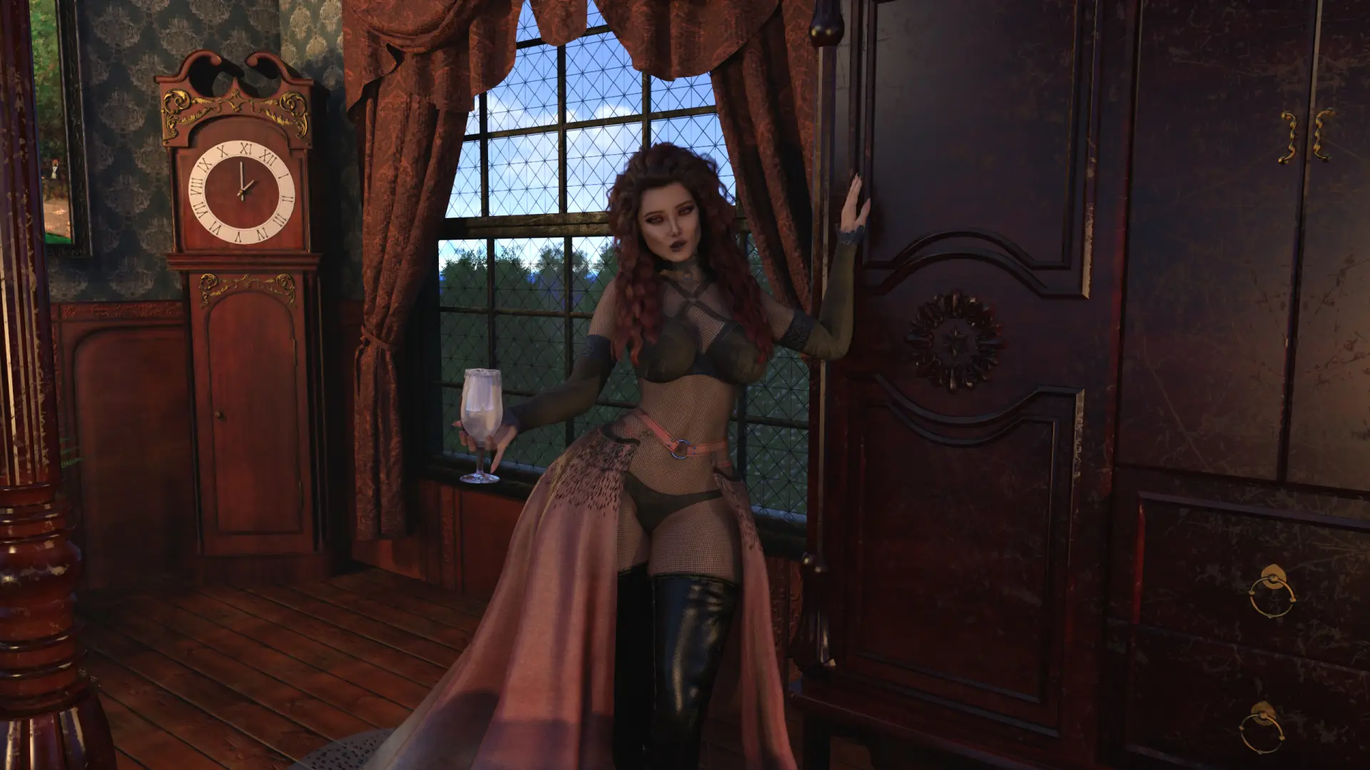 Sorceress In the Sinful Silkwood Yielding gameplay screenshot 1 (Ren'Py adult game) by Preacher of Y – free download