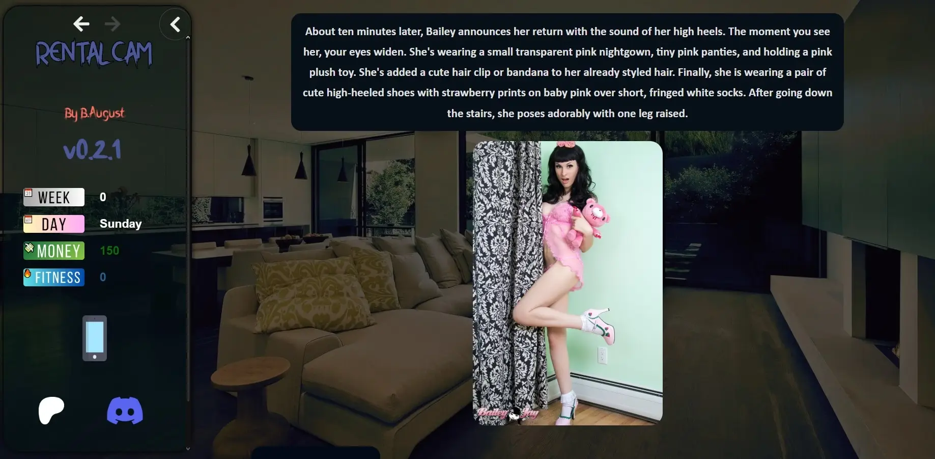 Rental Cam gameplay screenshot 14 (HTML adult game) by B.August – free download