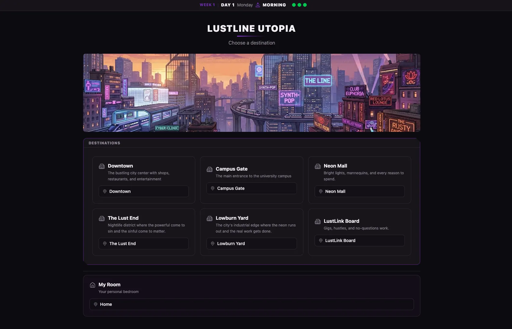 Lustline Utopia gameplay screenshot 6 (HTML adult game) by Pixelrotdev – free download
