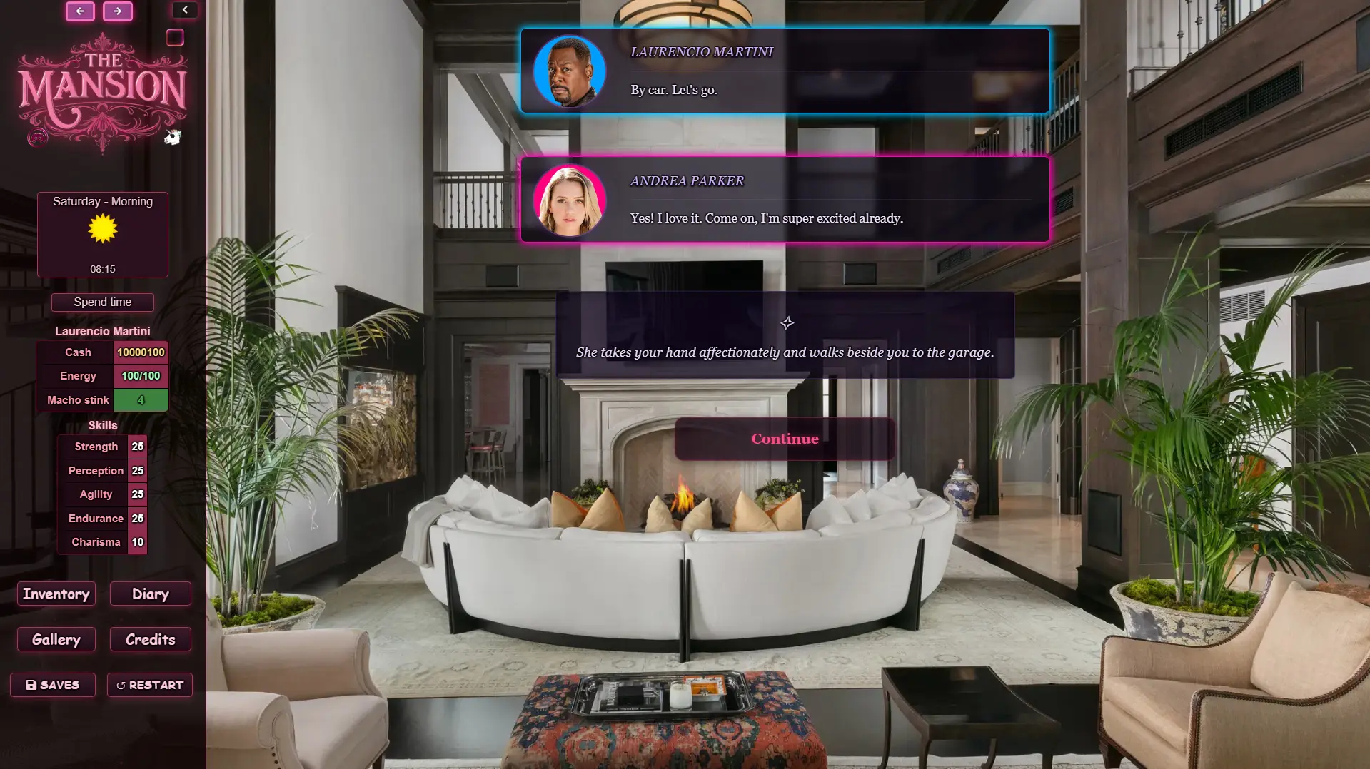 The Mansion gameplay screenshot 10 (HTML adult game) by Rustlerman – free download