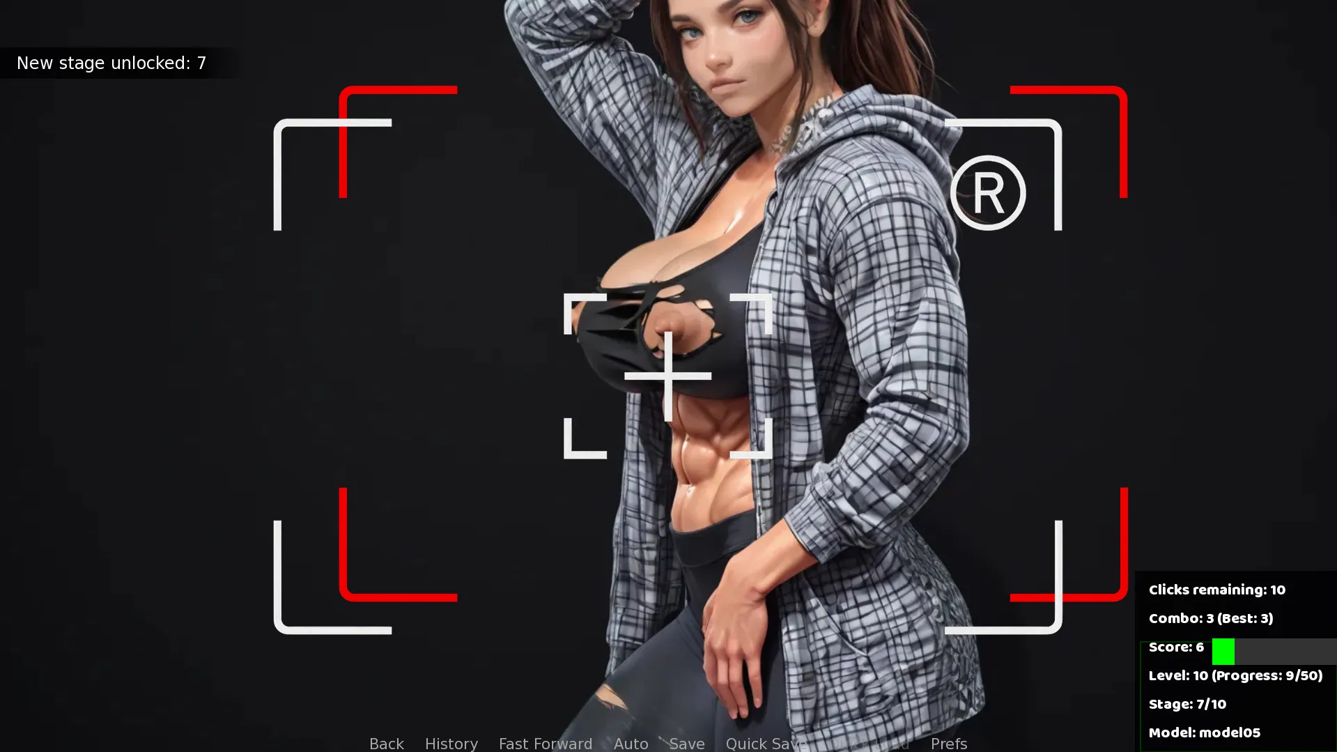 Female Muscle Leveling gameplay screenshot 1 (Ren'Py adult game) by FMG XP – free download
