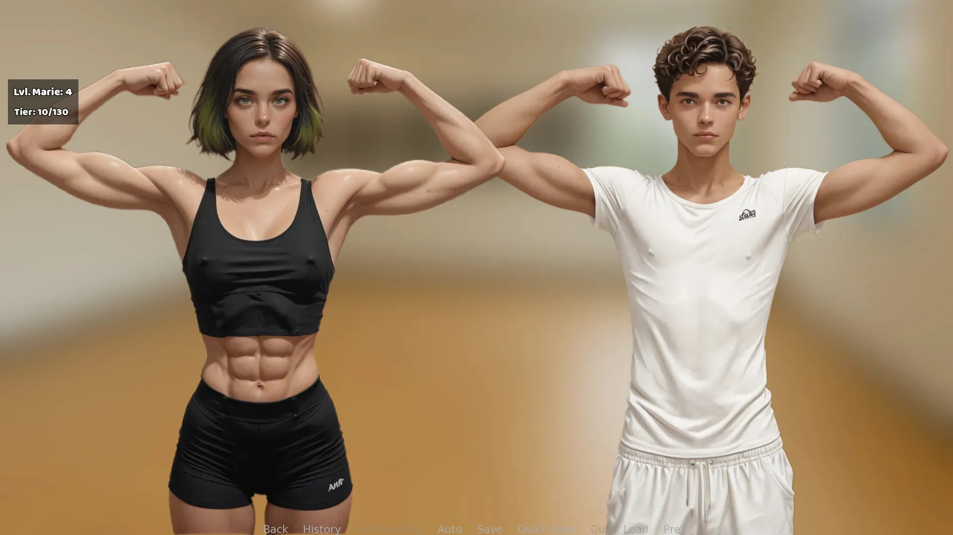 Female Muscle Leveling gameplay screenshot 9 (Ren'Py adult game) by FMG XP – free download