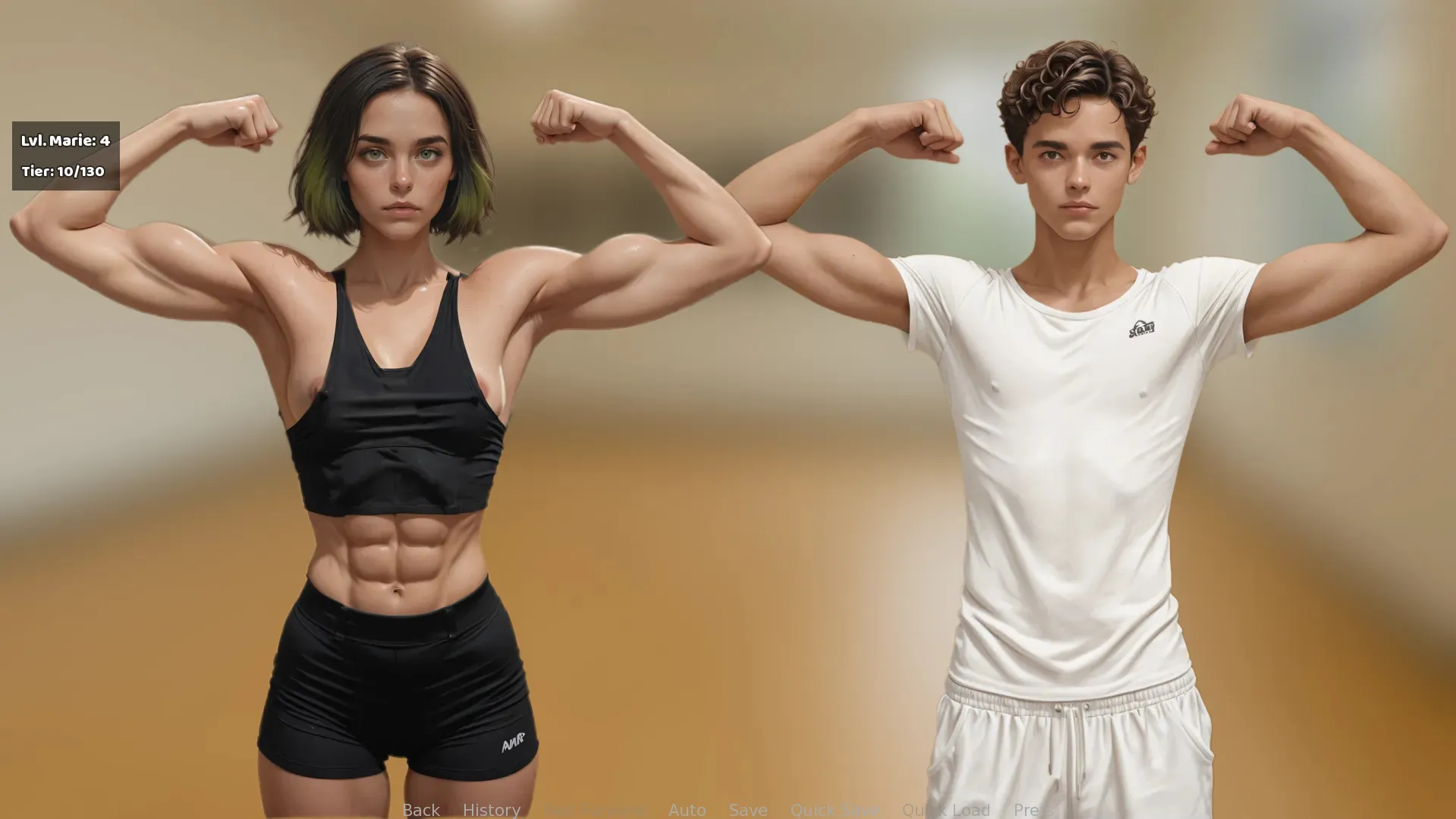 Female Muscle Leveling gameplay screenshot 5 (Ren'Py adult game) by FMG XP – free download