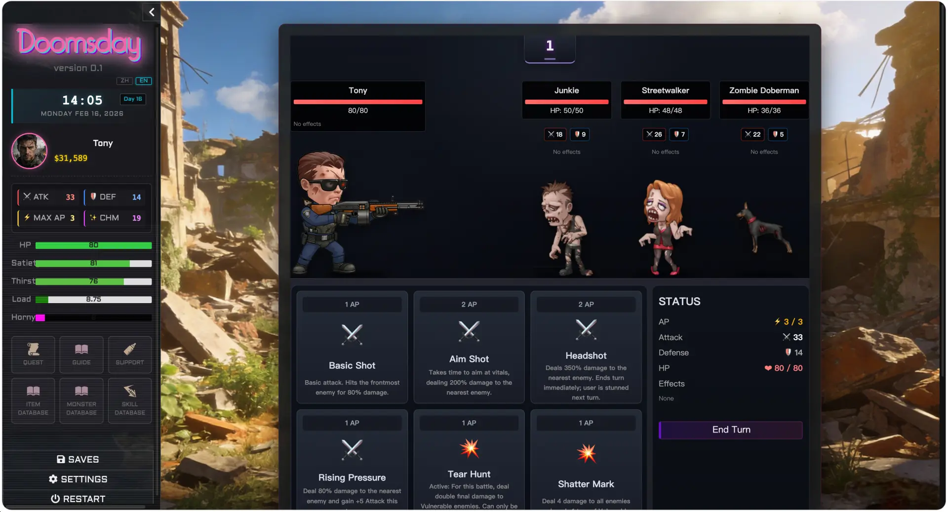 Doomsday gameplay screenshot 9 (HTML adult game) by Staragent – free download