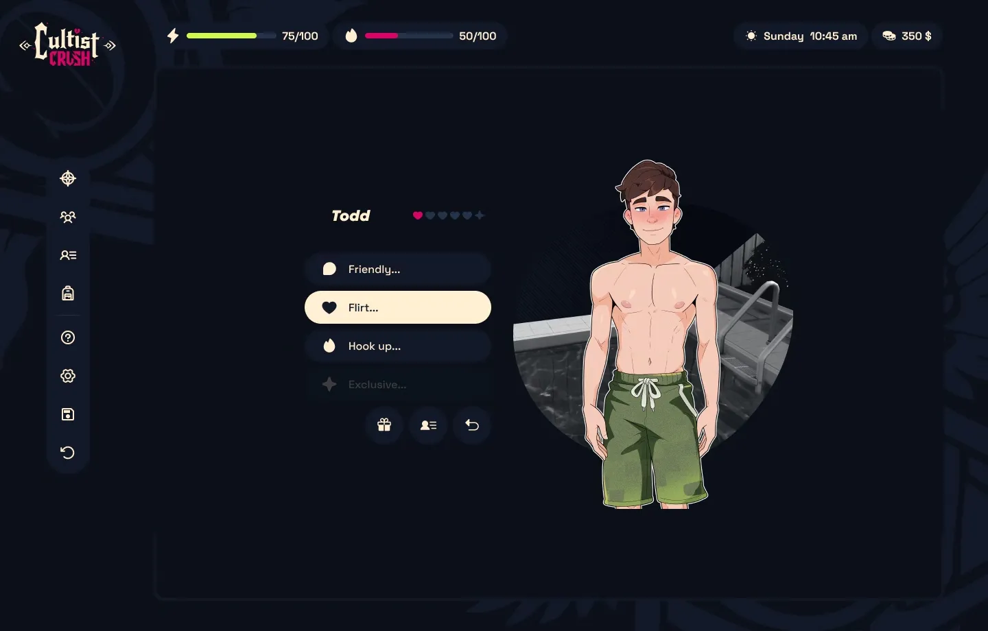 Cultist Crush gameplay screenshot 1 (HTML adult game) by gloomineer – free download