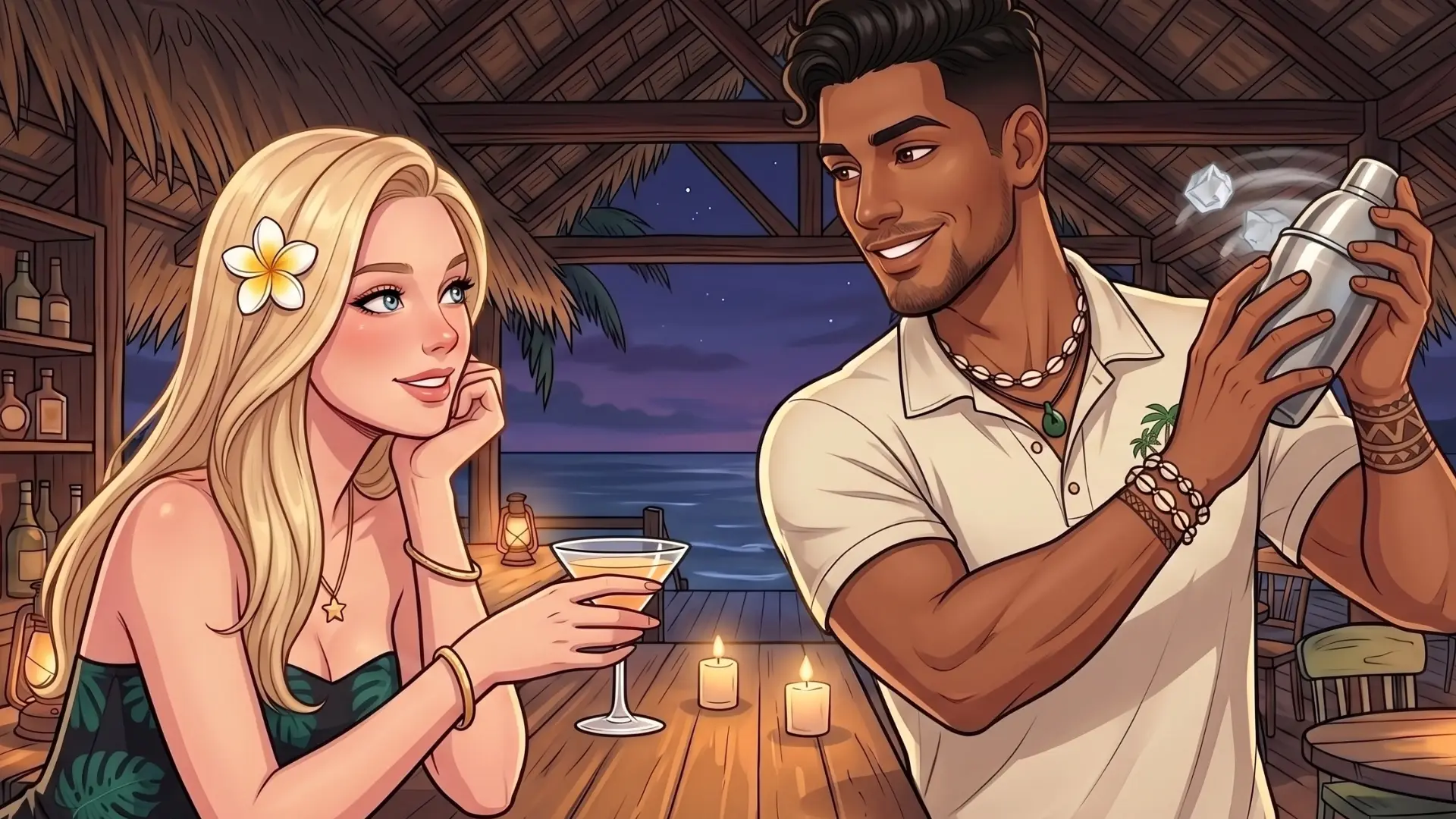 Eros Isles gameplay screenshot 1 (Ren'Py adult game) by NIGHTGLASS STUDIOS – free download