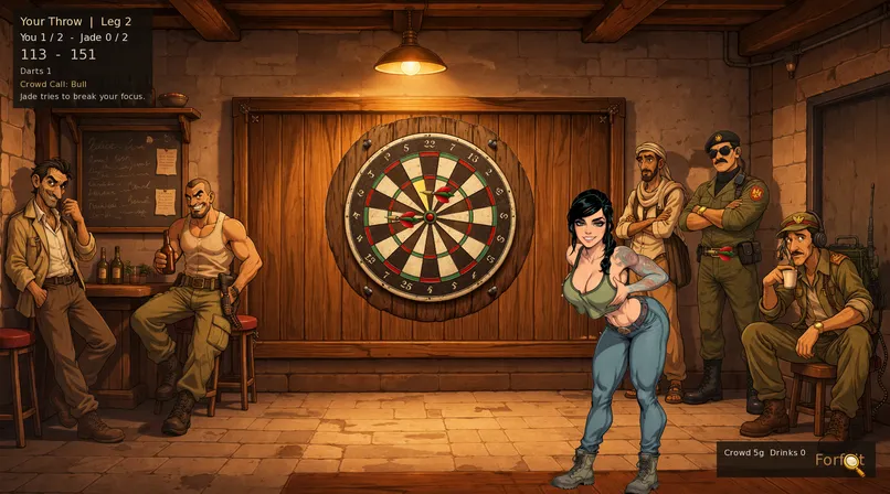 Raider Trainer gameplay screenshot 9 (Ren'Py adult game) by Overworked Peon – free download