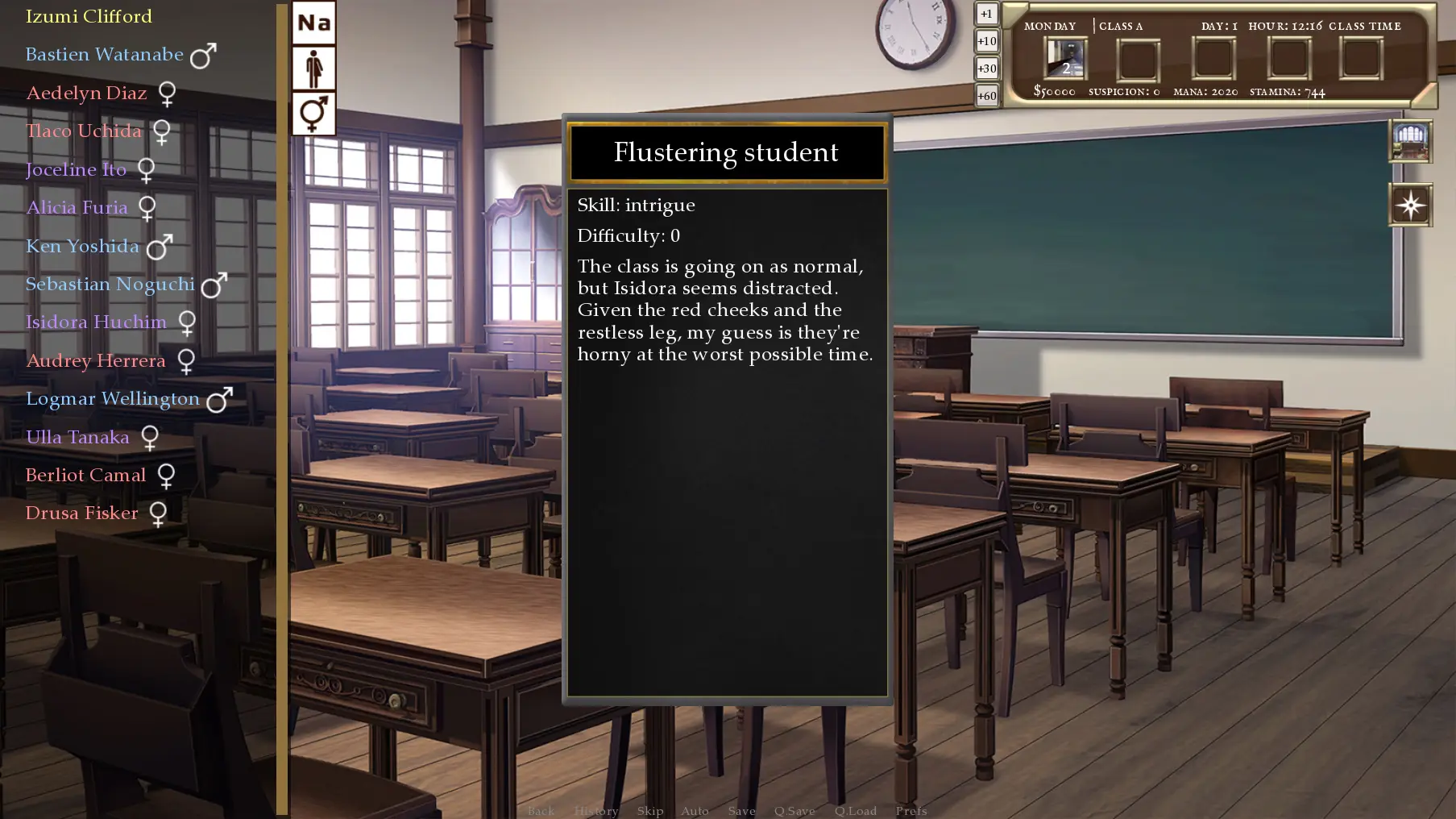 Academy of Chaos gameplay screenshot 7 (Ren'Py adult game) by DuoDevelopers – free download