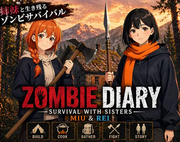 Zombie Diary: Survival with Sisters Miu & Rei cover 1.05 – Godot adult game by NightCapybara free download