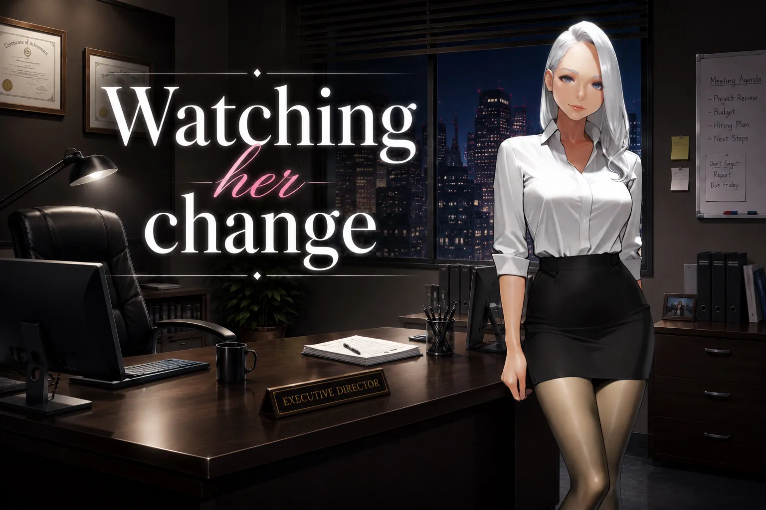 Watching Her Change cover 1.0.1 – RPGM adult game by PotatoeStudio free download