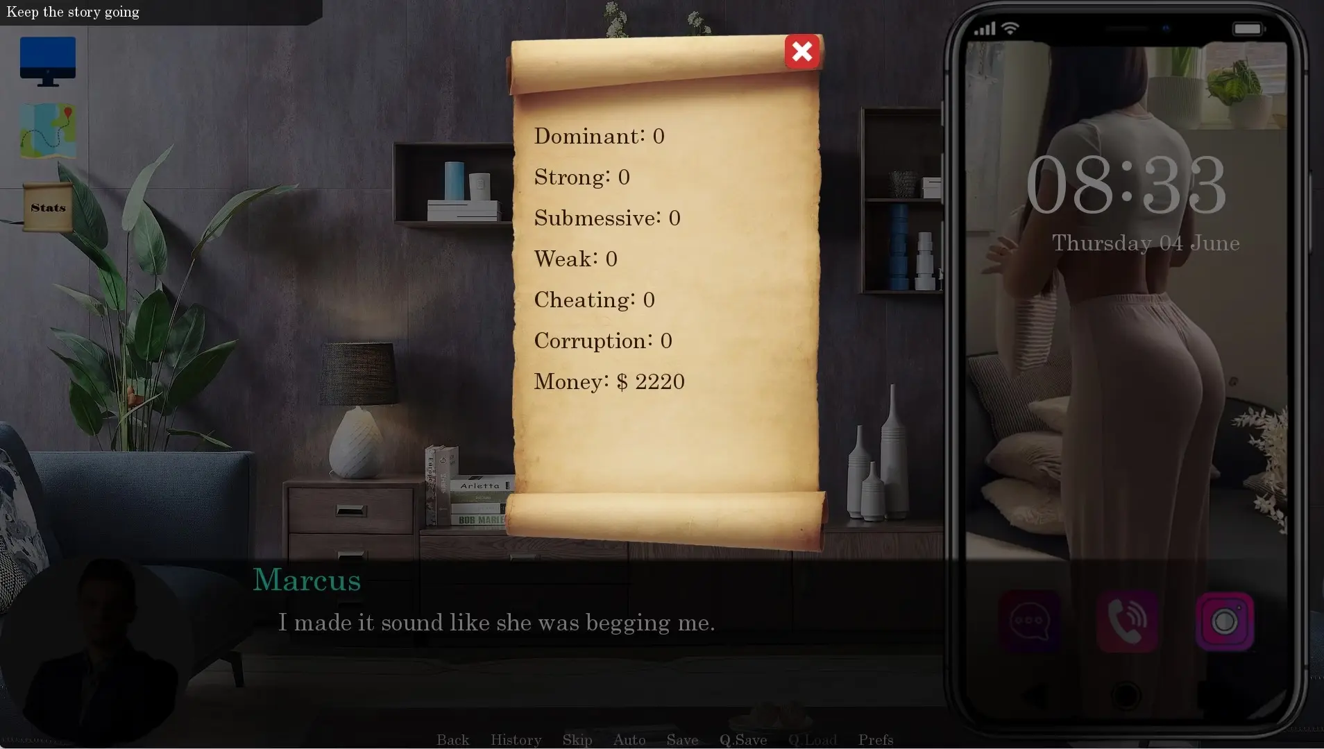Fading Promises gameplay screenshot 5 (Ren'Py adult game) by DevILL_47 – free download