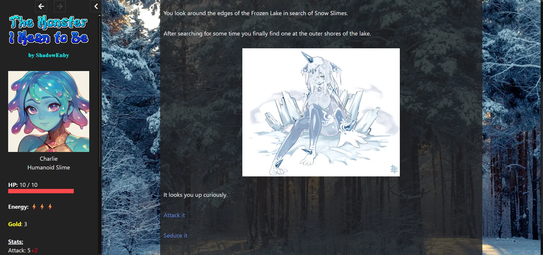 The Monster I Mean to Be gameplay screenshot 3 (HTML adult game) by ShadowEnby – free download