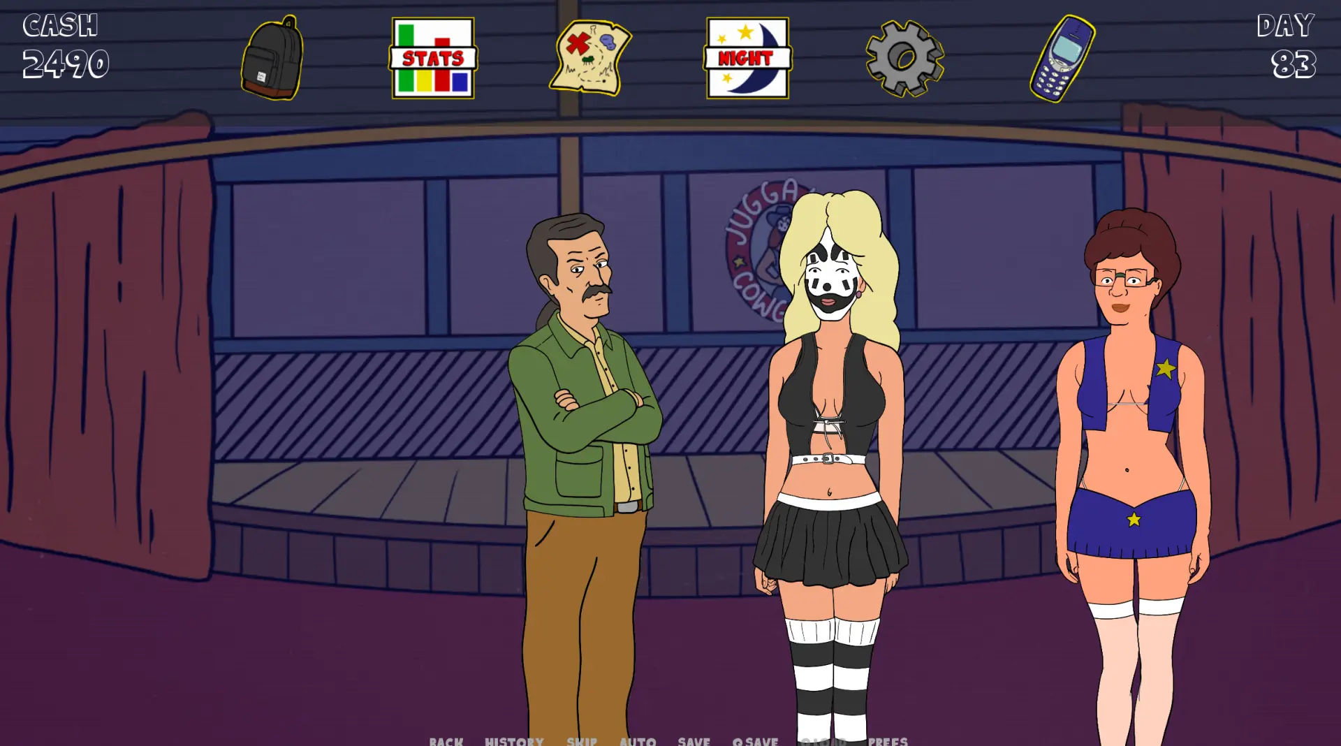 King of the Whores gameplay screenshot 3 (Ren'Py adult game) by ArtByLordZ – free download