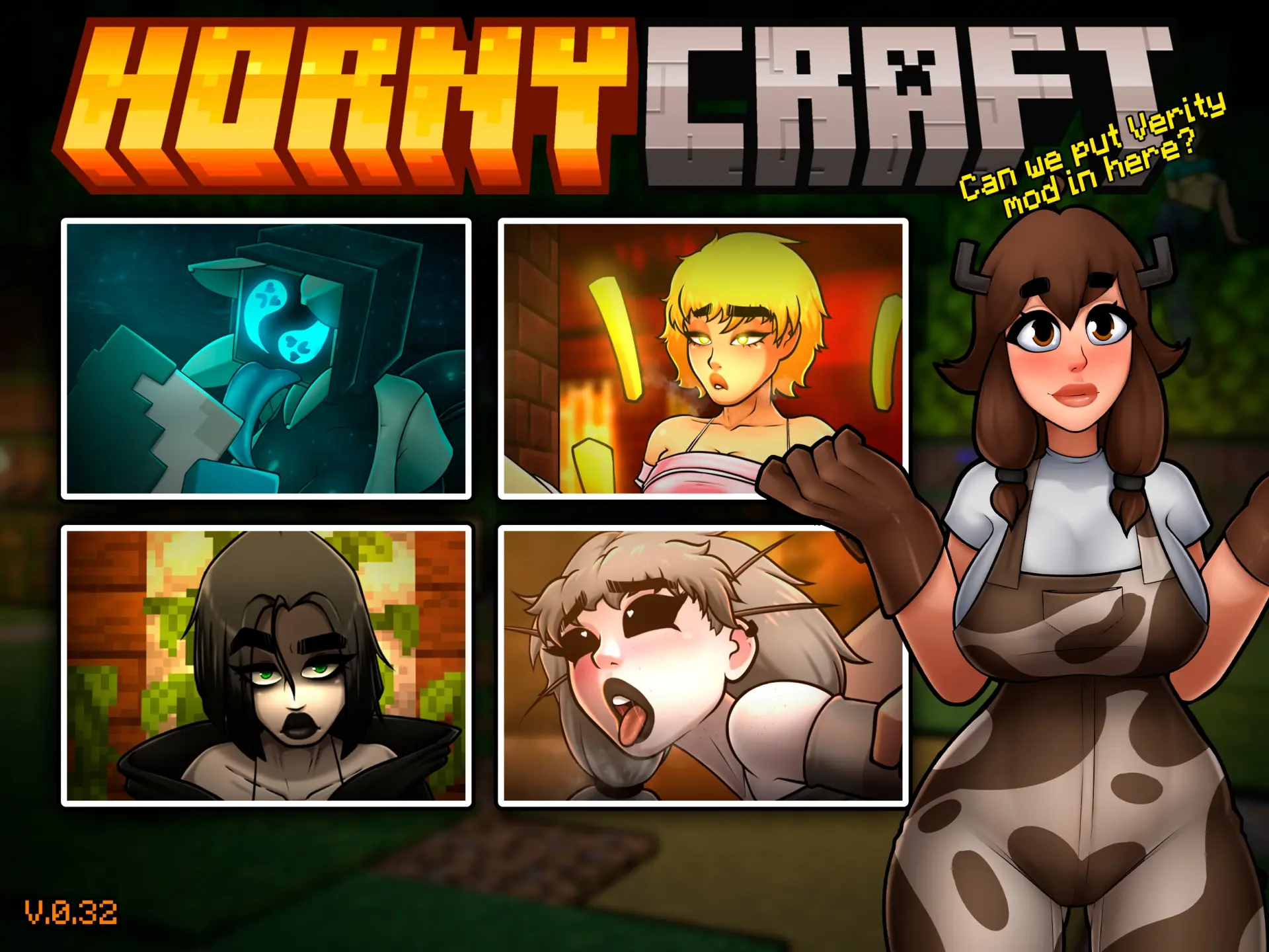 Hornycraft cover 0.32 – Ren'Py adult game by Shadik free download