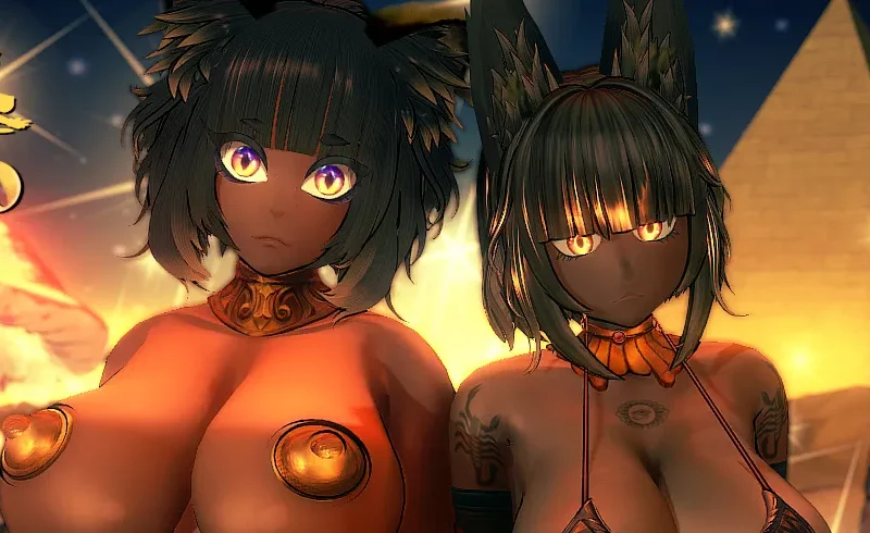 Harem of Ankhutep cover 0.31 – Ren'Py adult game by AhaNubis free download