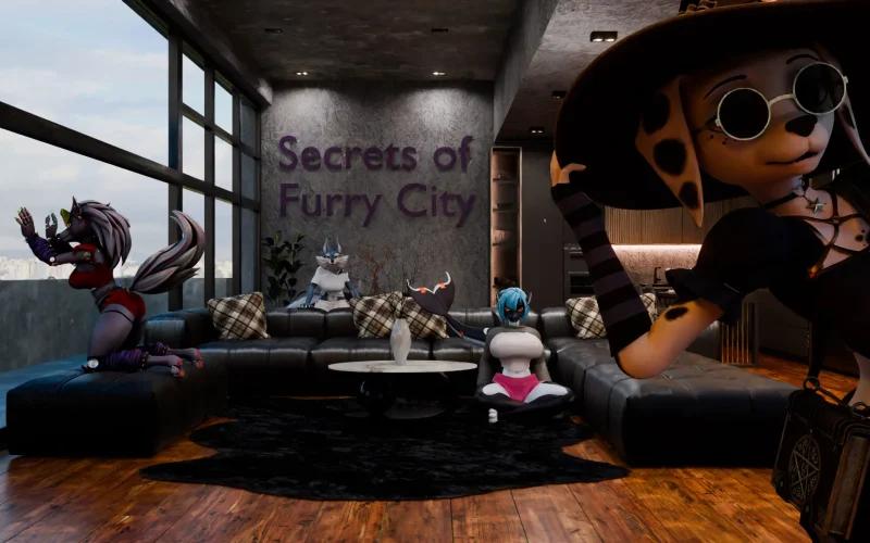 Secrets of Furry City cover 0.2 – Ren'Py adult game by Skeptail free download