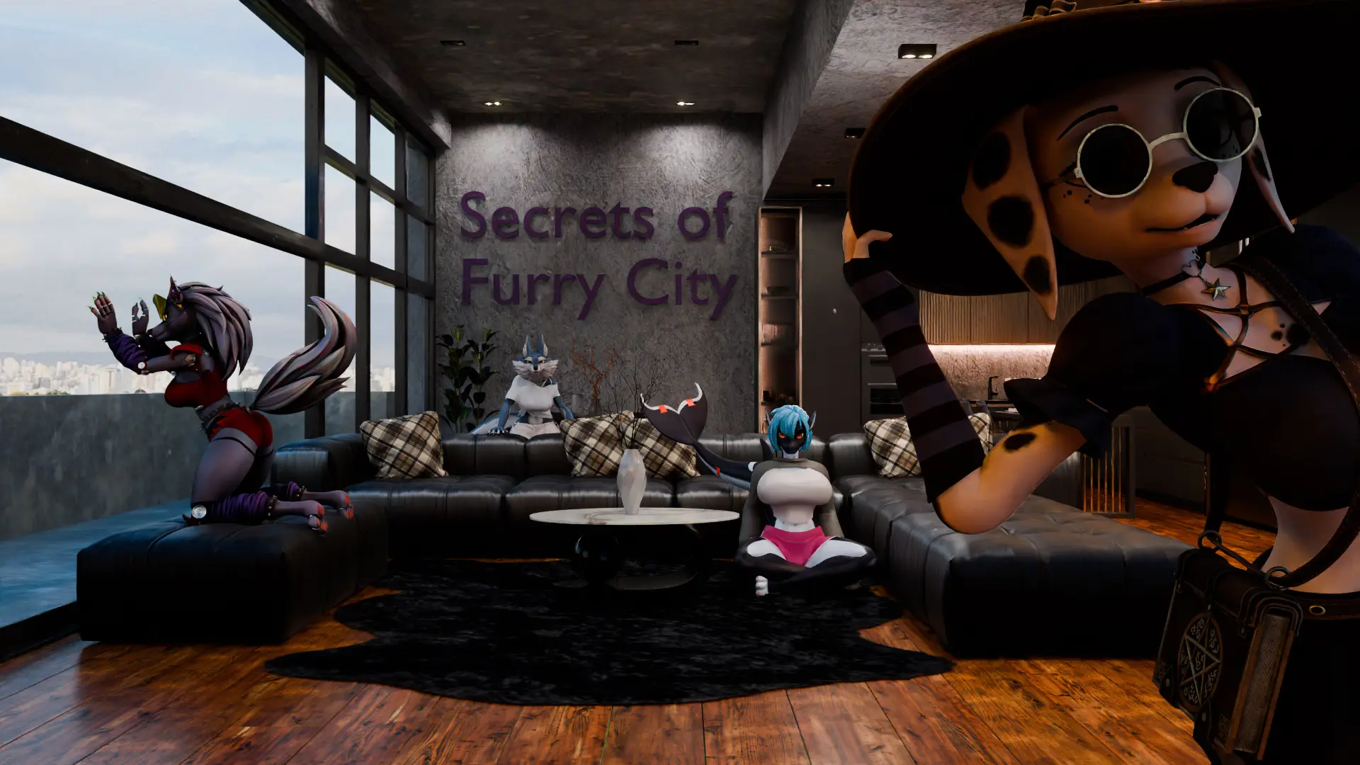 Secrets of Furry City cover 0.2 – Ren'Py adult game by Skeptail free download