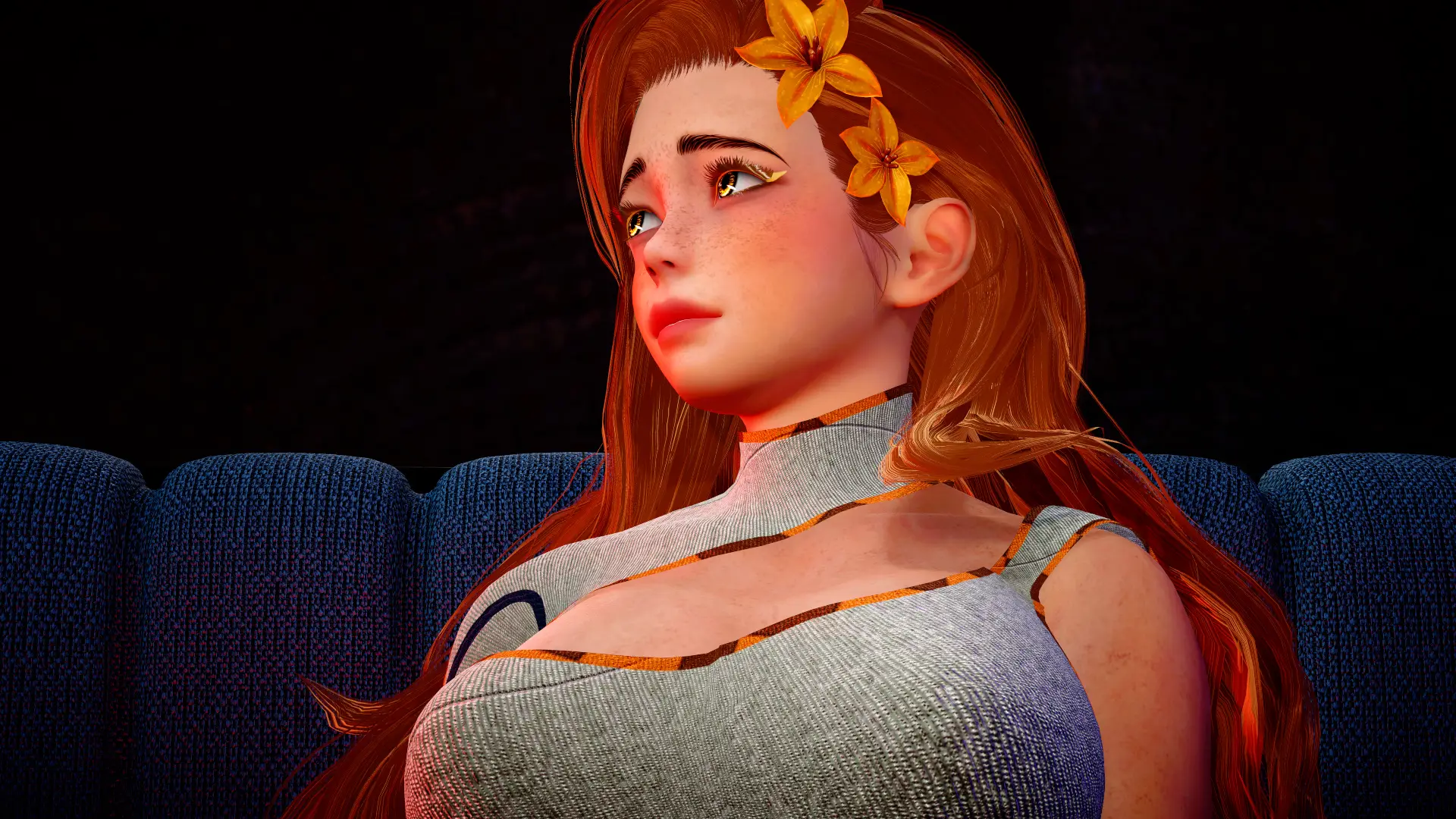 Red Lotus gameplay screenshot 6 (Ren'Py adult game) by apibytes – free download