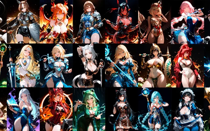 Harem Waifu Wars cover 0.02 – Unity adult game by Haremarchos free download