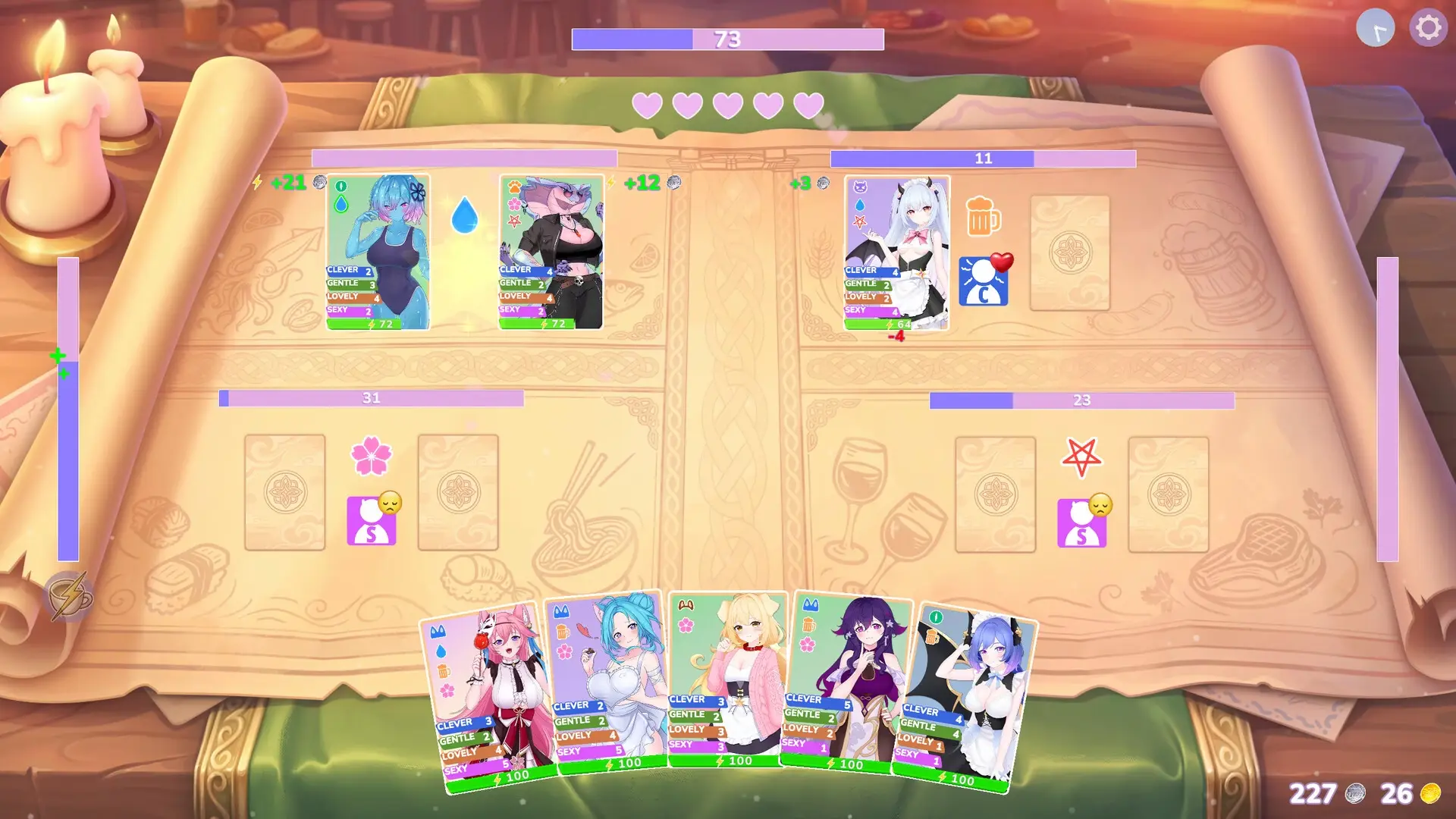 Shuffle Waifu Cafe gameplay screenshot 2 (Unity adult game) by Cute Anime Girls – free download