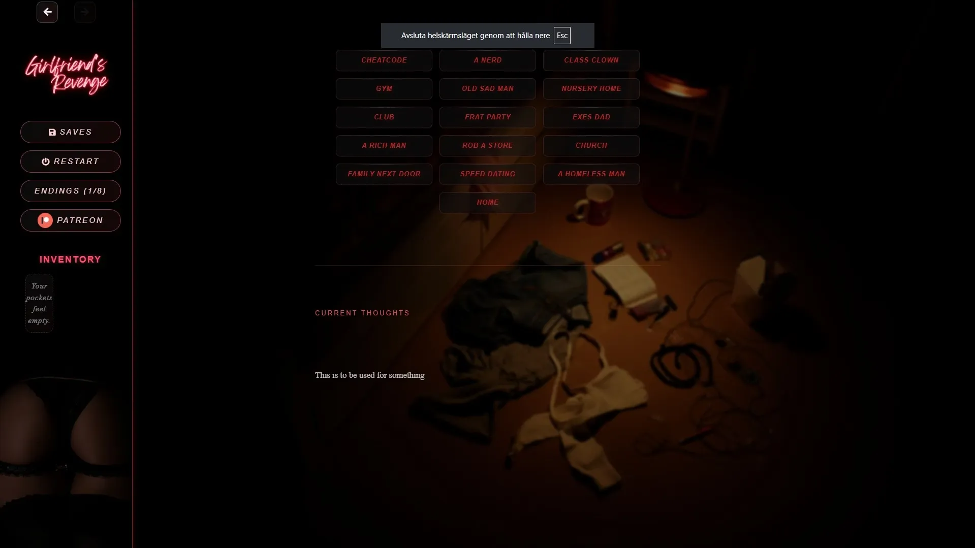 Girlfriend’s Revenge gameplay screenshot 3 (HTML adult game) by Anonymous Humble Bear – free download
