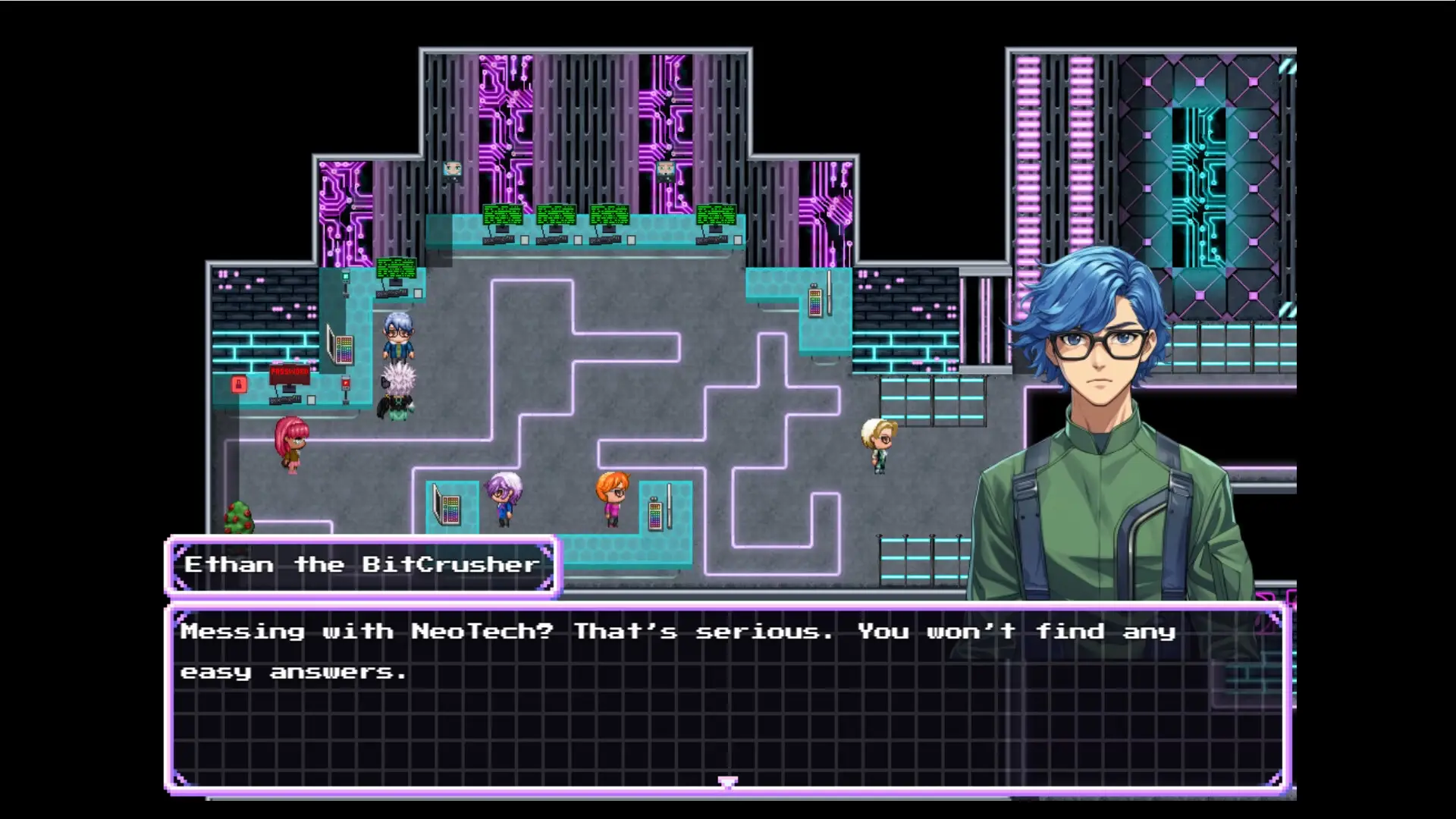 Cyberpunk Dominion gameplay screenshot 8 (RPGM adult game) by UMLA67 Studios – free download